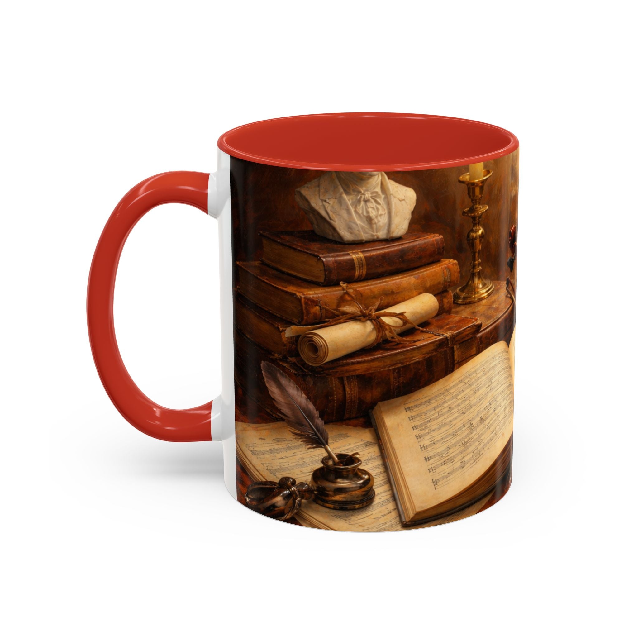 Classical Music Coffee Mug – Classical Music Floral Design (11/15 oz)