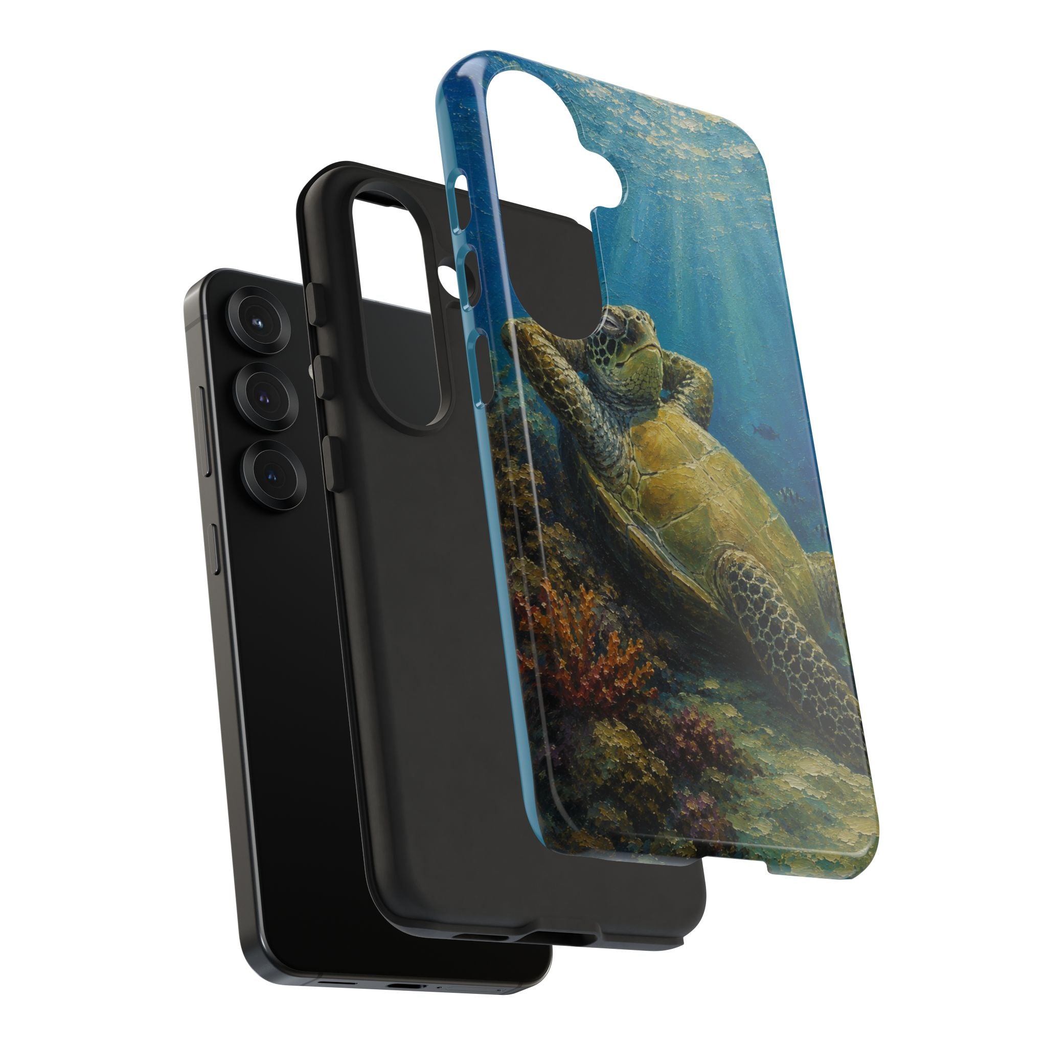 Sea Turtle Relaxation Phone Case — Ocean Underwater Art Protective Tough Case