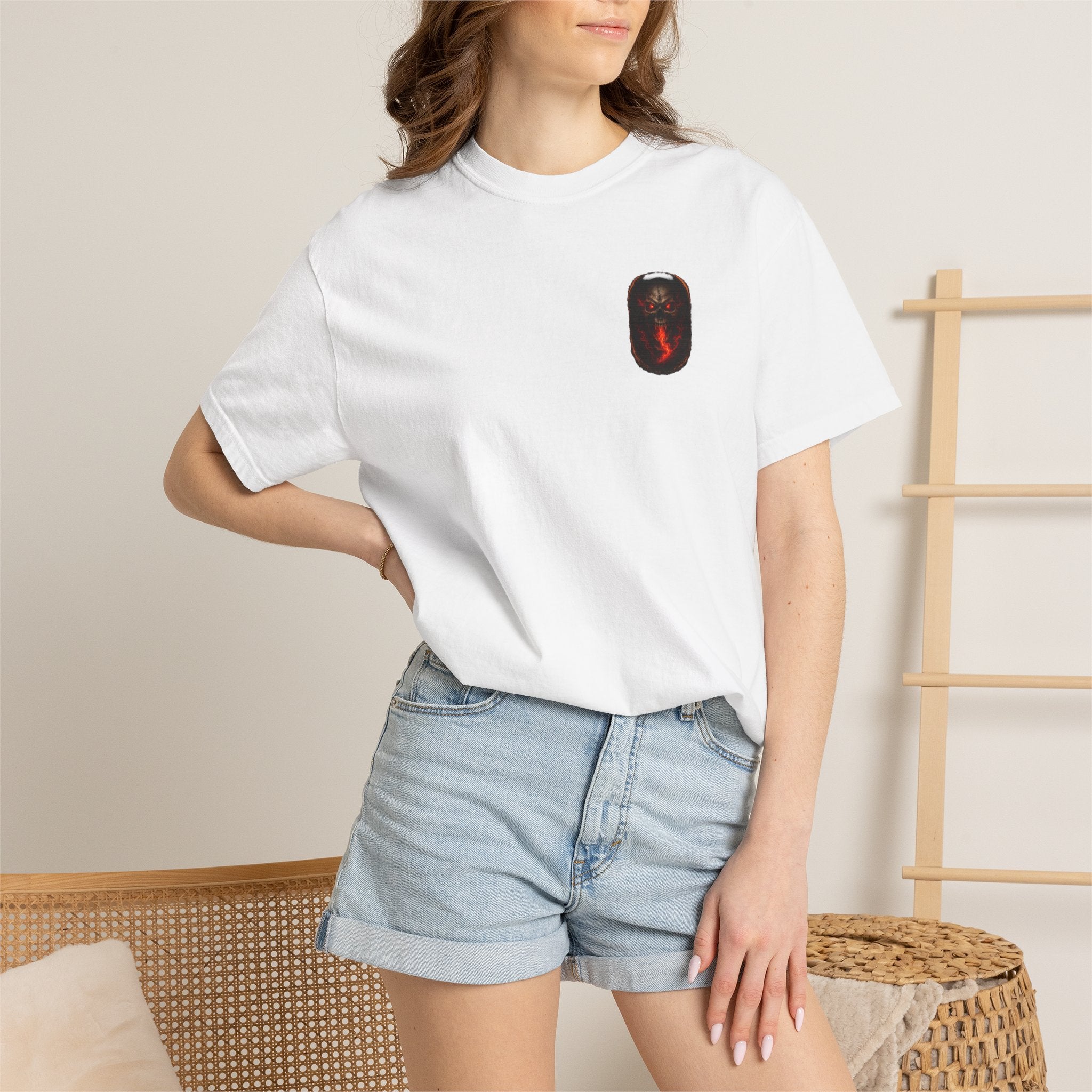 Premium Devil's Reject Skull T-Shirt — Flaming Skull Graphic Tee