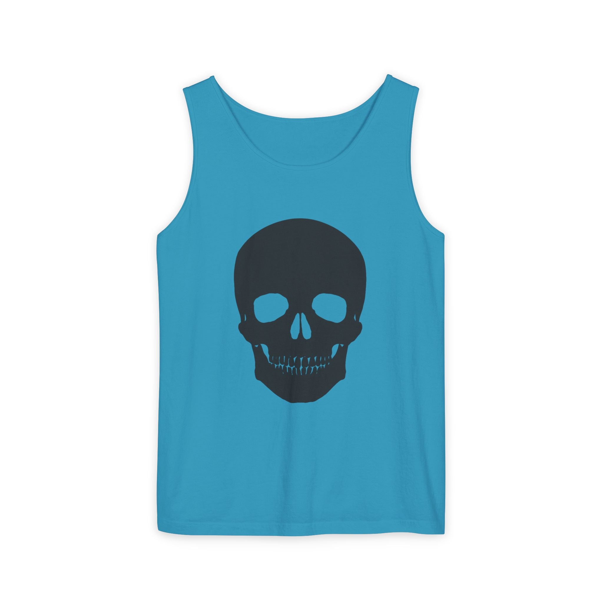 Skull Graphic Tank Top — Bold Black Skull Summer Vest