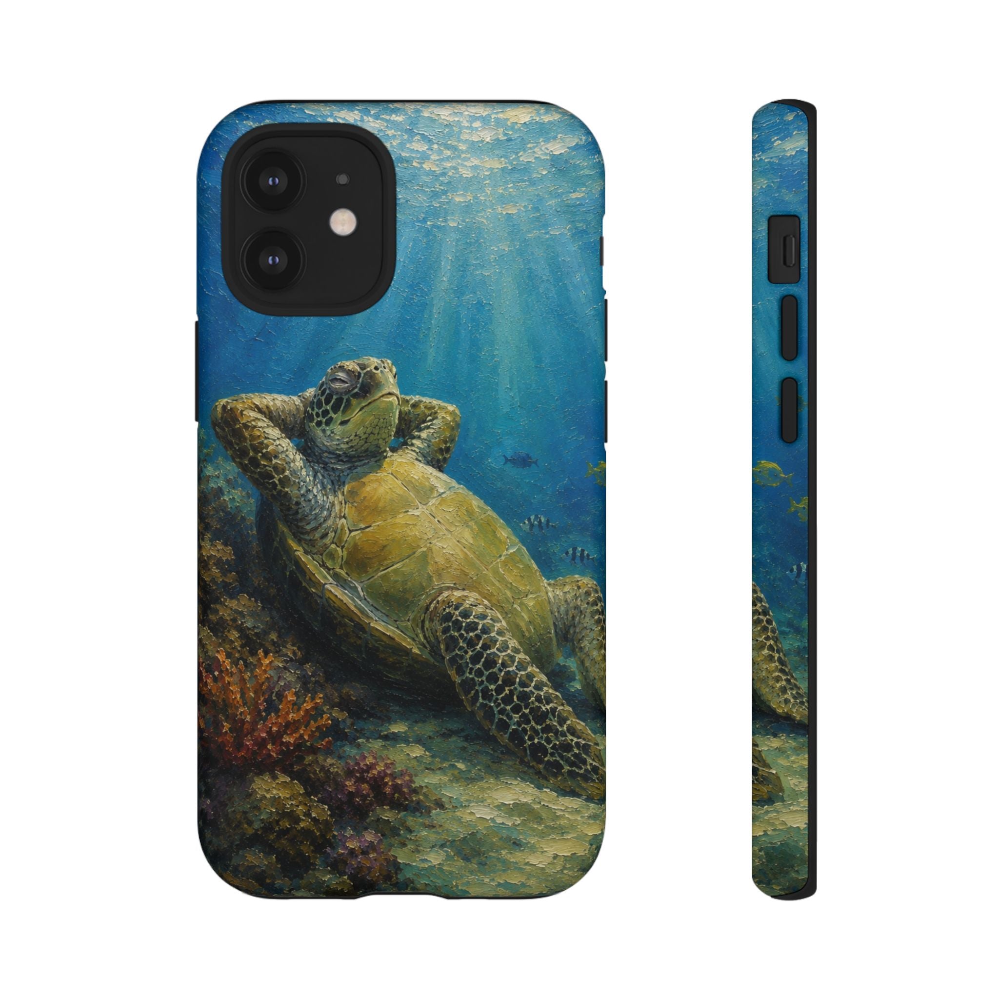 Sea Turtle Relaxation Phone Case — Ocean Underwater Art Protective Tough Case