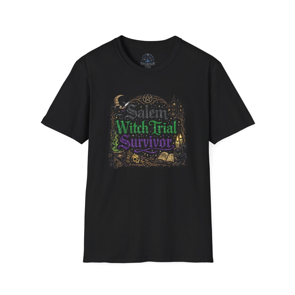 Witch Trial Survivor T-Shirt — Salem Gothic Halloween Graphic Tee