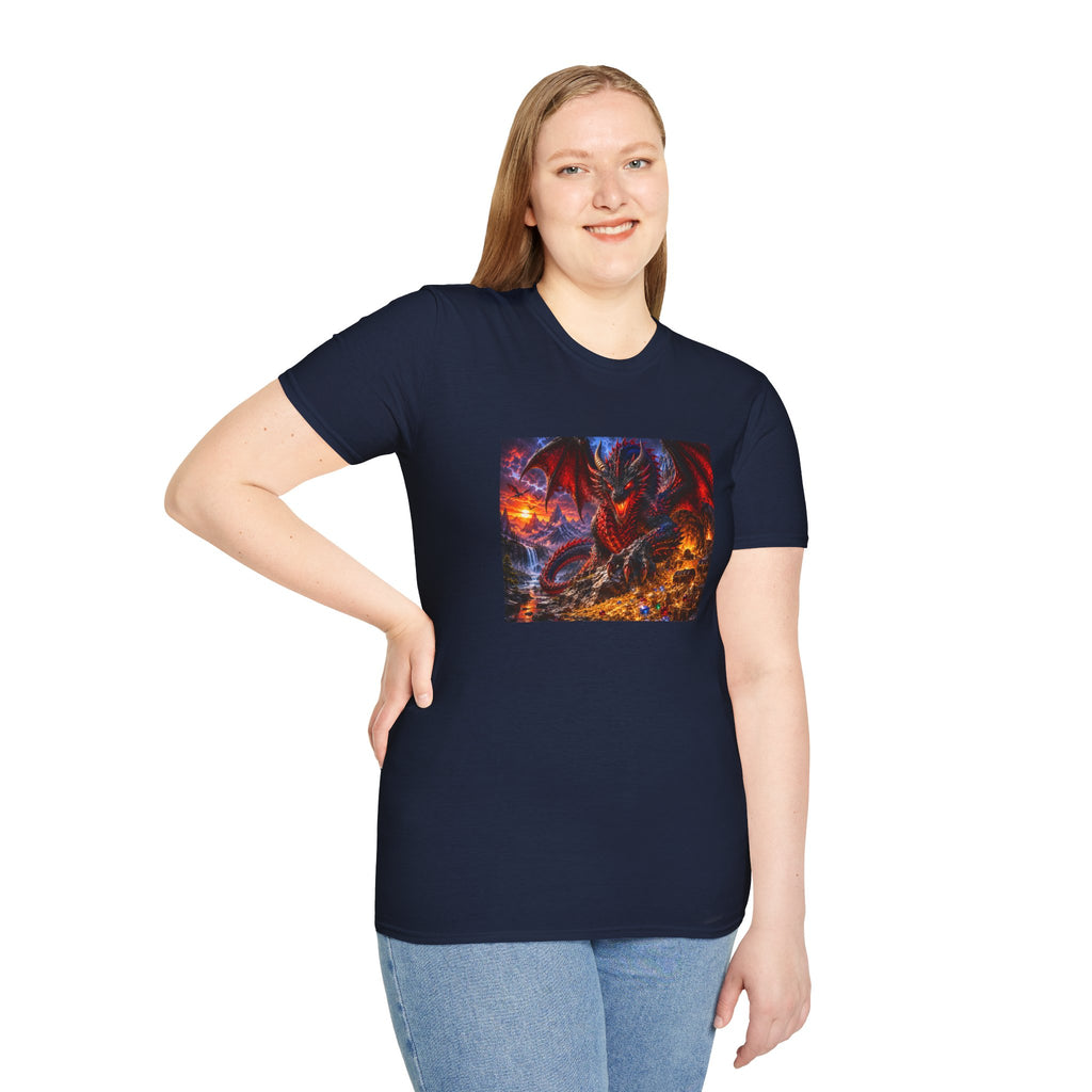 Dragon Guard T-Shirt — Epic Red Dragon Fantasy Art Tee