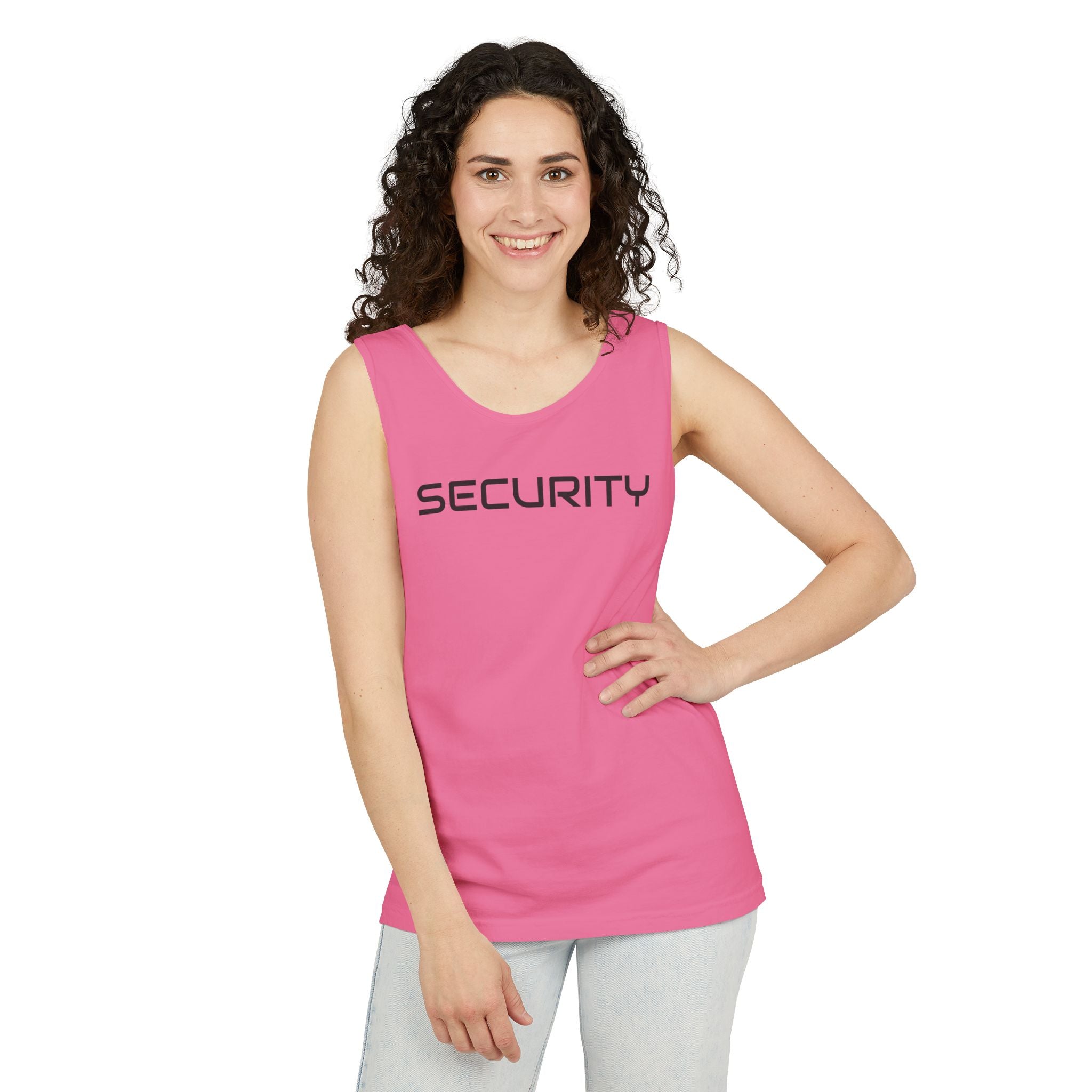 SECURITY Graphic Tank Top — Bold 'SECURITY' Streetwear Muscle Tee