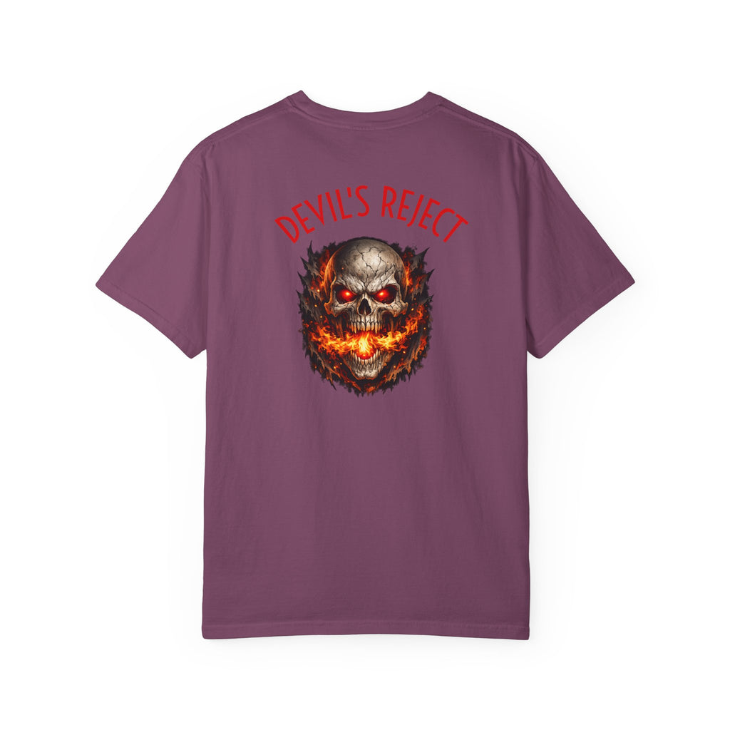 Devil's Reject Skull T-Shirt — Flaming Skull Graphic Tee