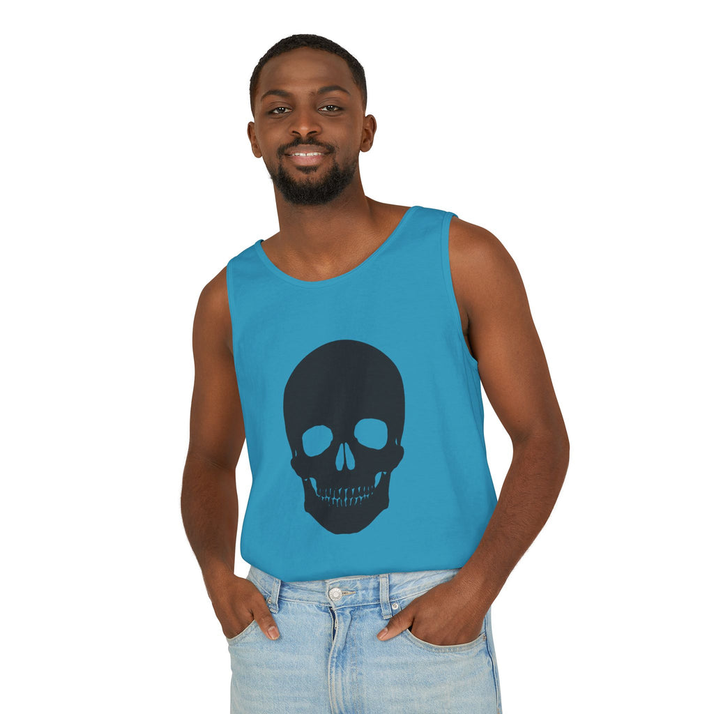 Skull Graphic Tank Top — Bold Black Skull Summer Vest