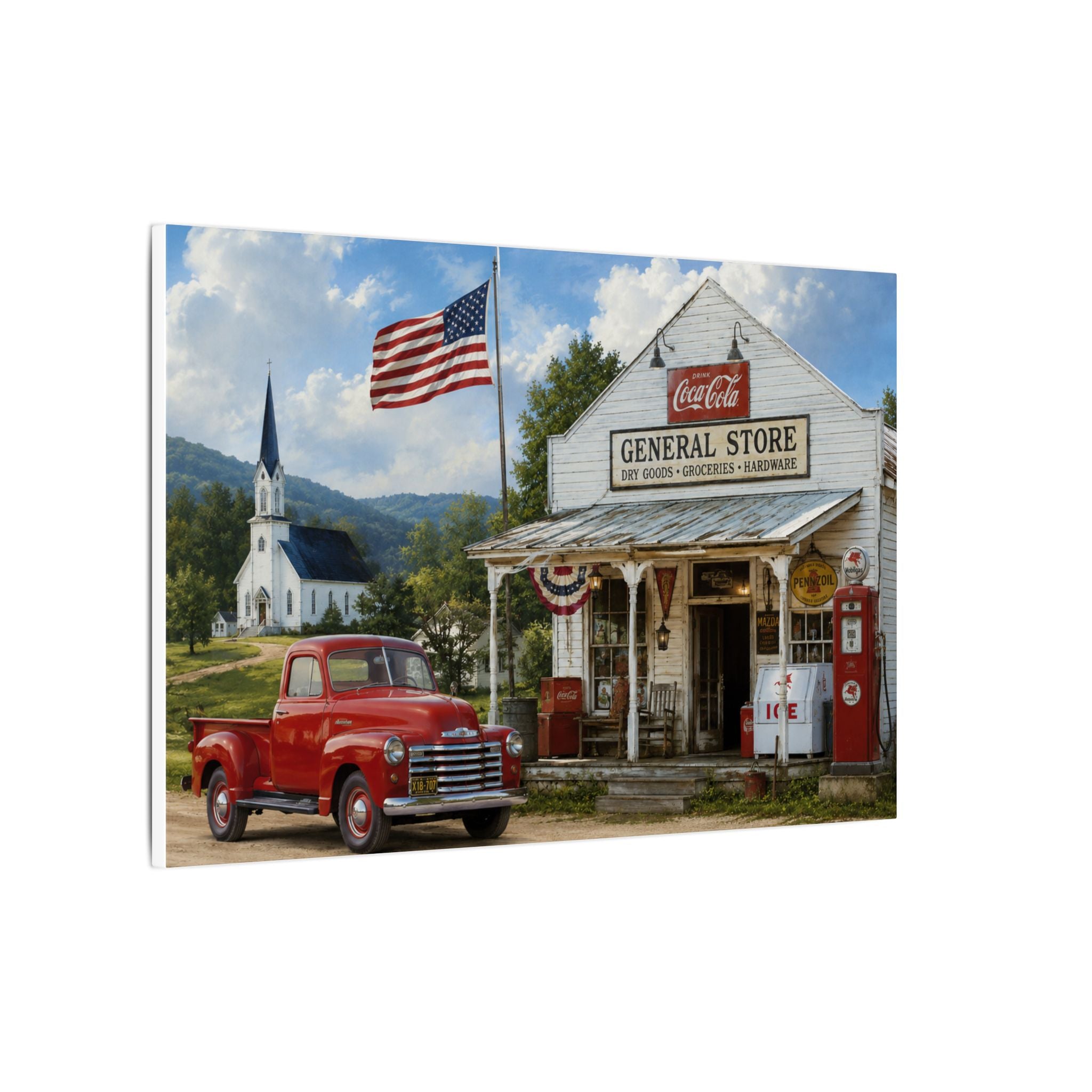 Vintage Americana General Store Canvas