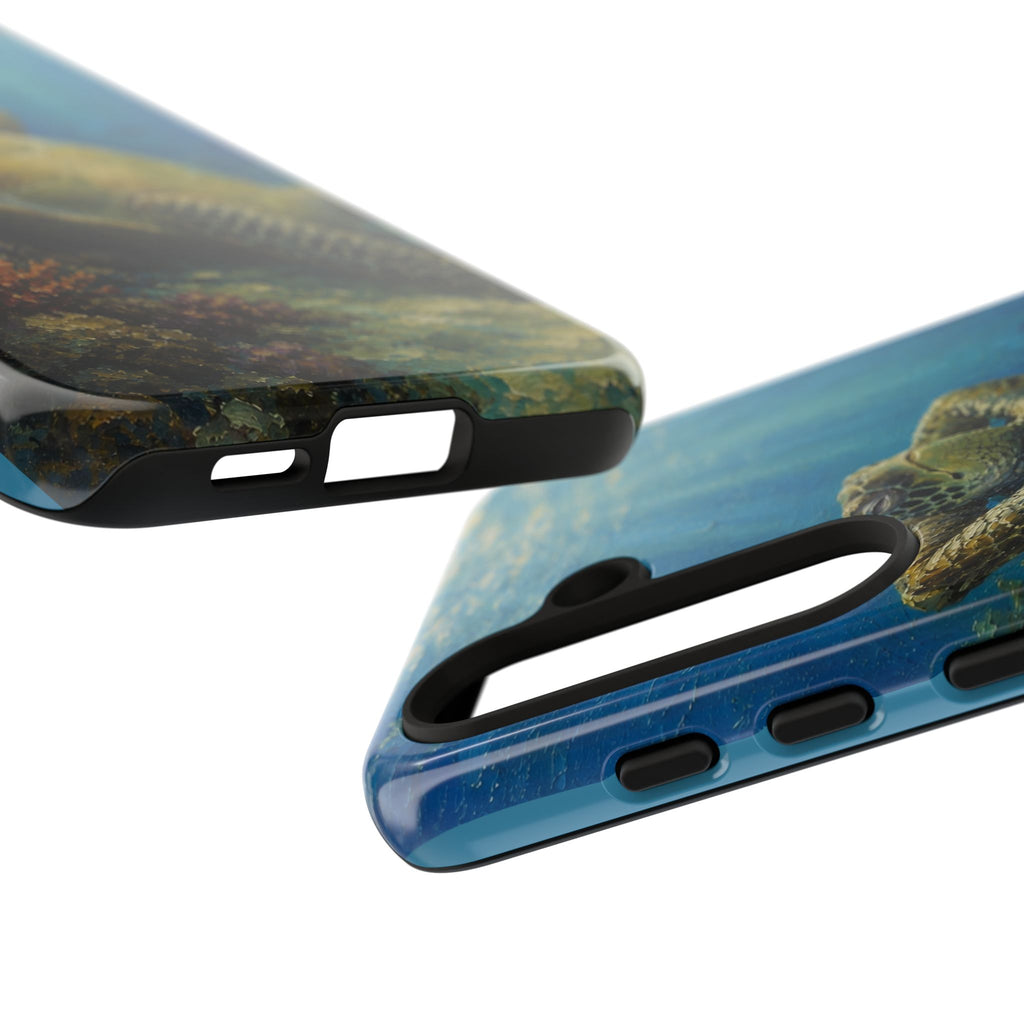 Sea Turtle Relaxation Phone Case — Ocean Underwater Art Protective Tough Case