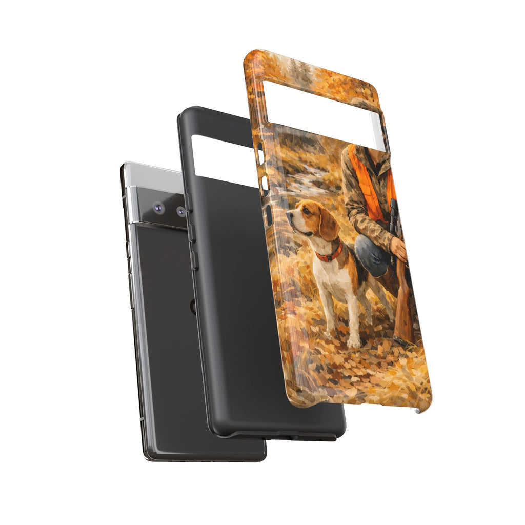 Hunter and Beagle Phone Case — Hunting Dog Autumn Camouflage iPhone Cover