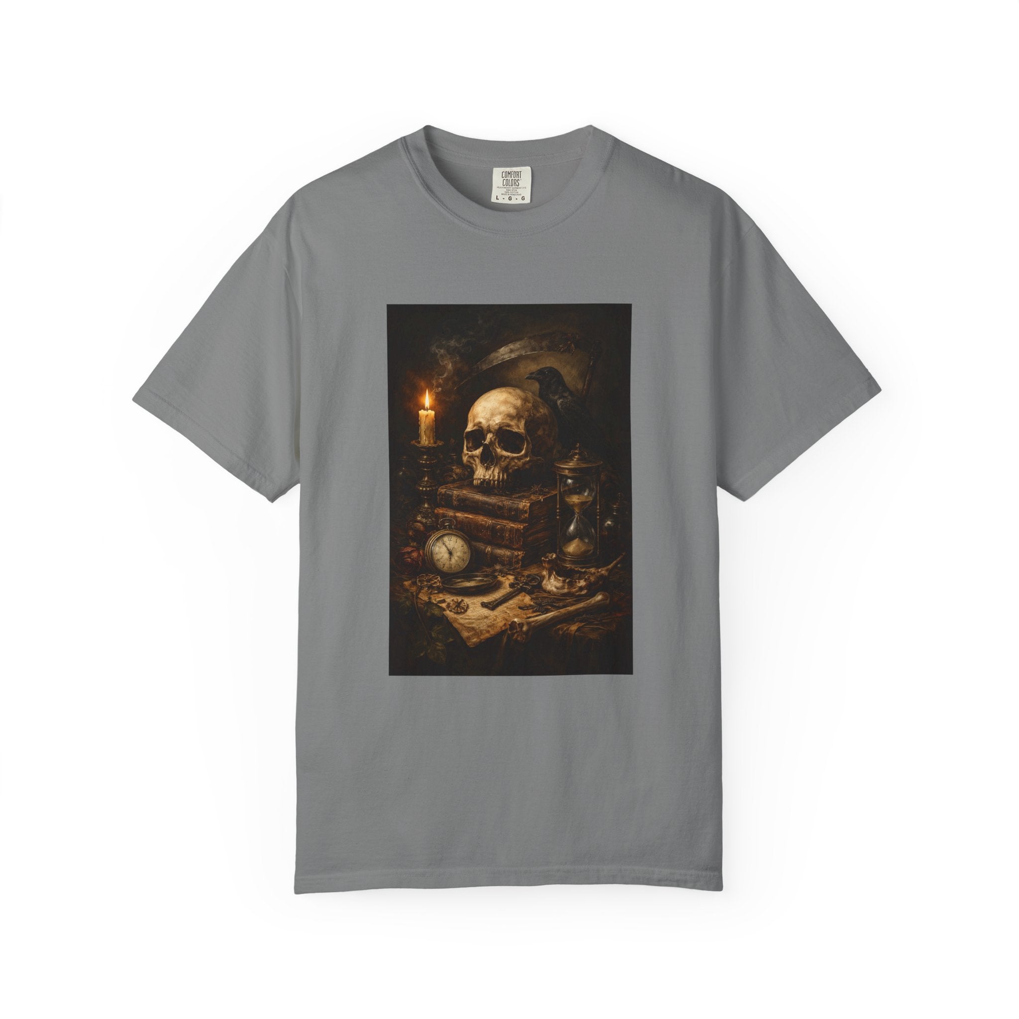 Skull & Candle - Memento Mori T-Shirt — Vintage Vanitas Art Tee