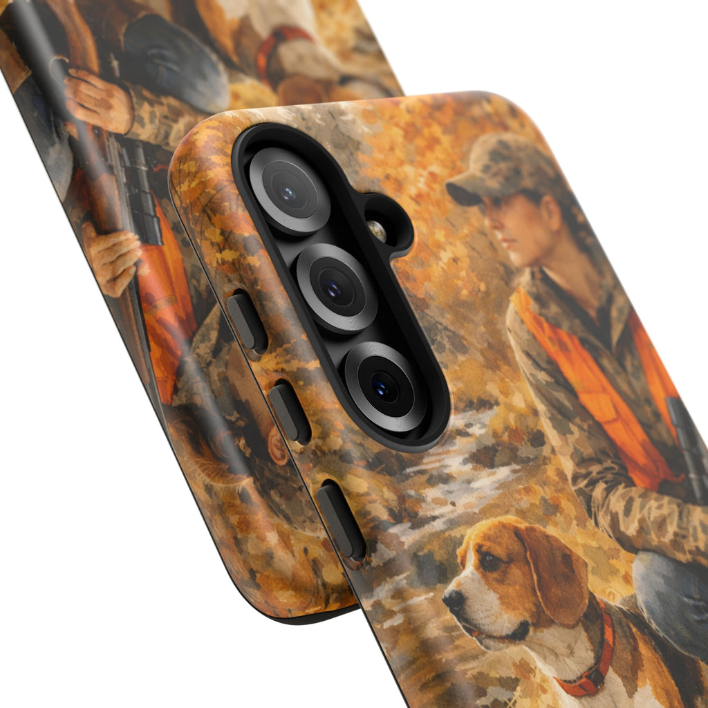 Hunter and Beagle Phone Case — Hunting Dog Autumn Camouflage iPhone Cover