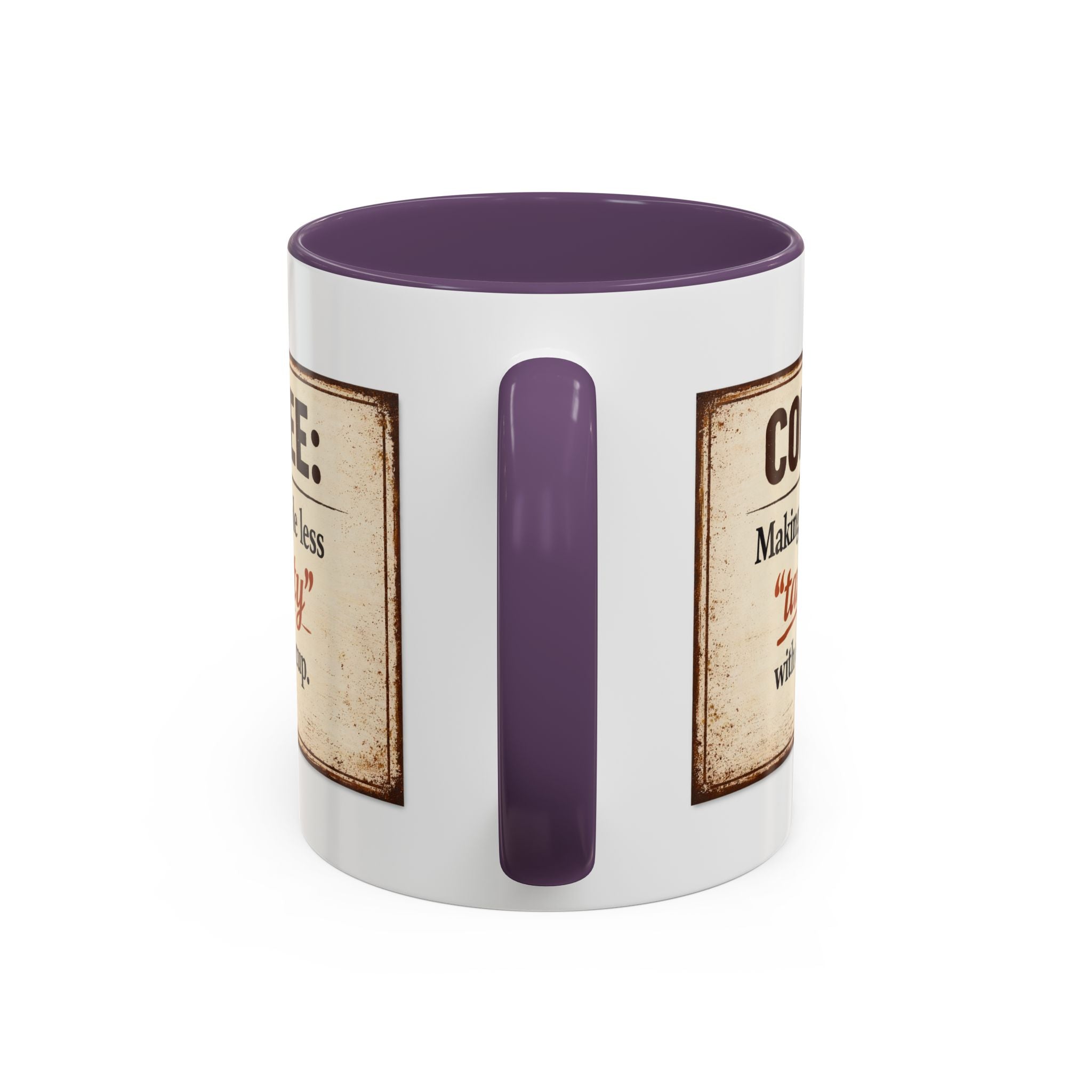 Coffee Mug — “Coffee: Making people less ‘targety’ with every cup” Vintage Accent Mug