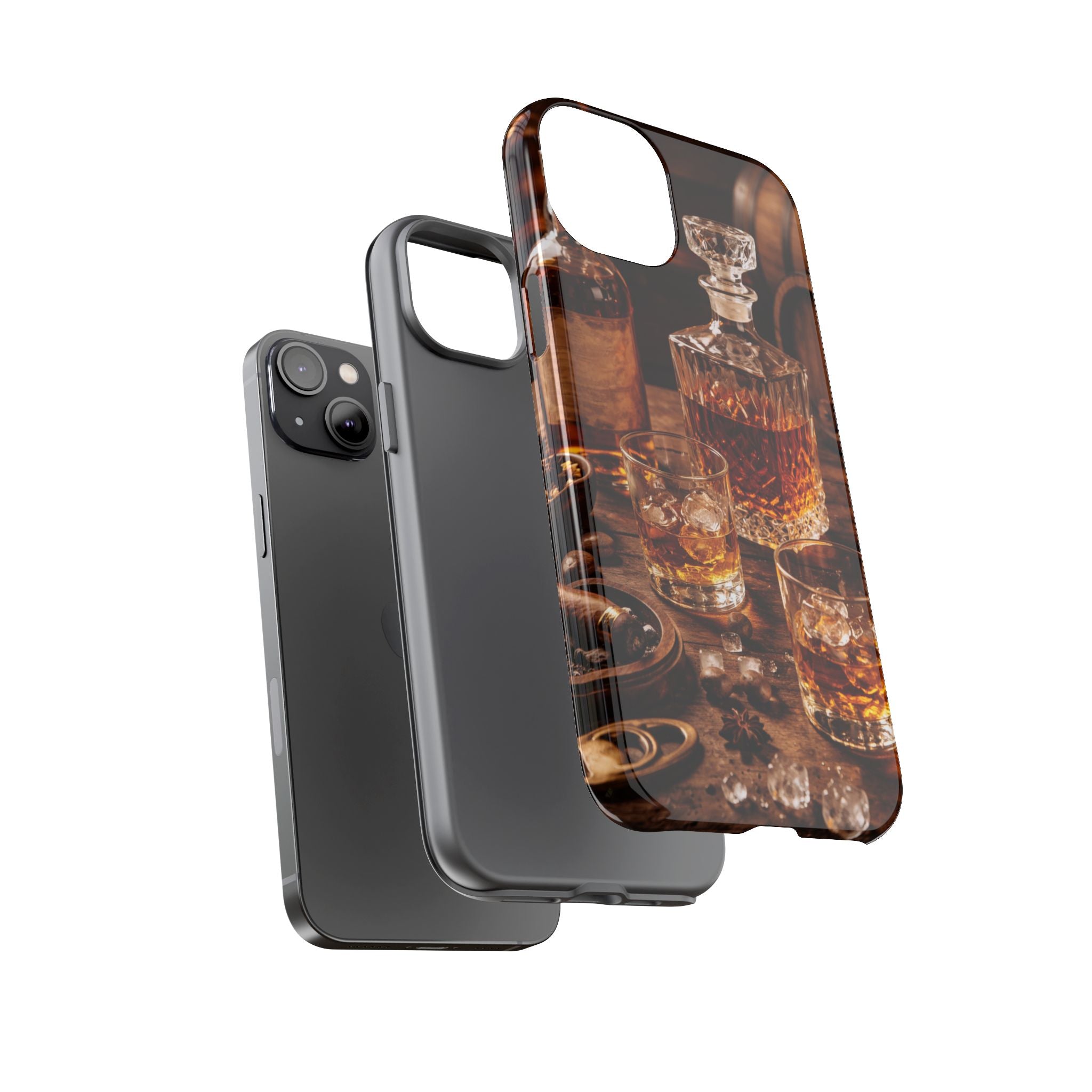 Whiskey Decanter Phone Case — Vintage Bar Spirits Protective Tough Case