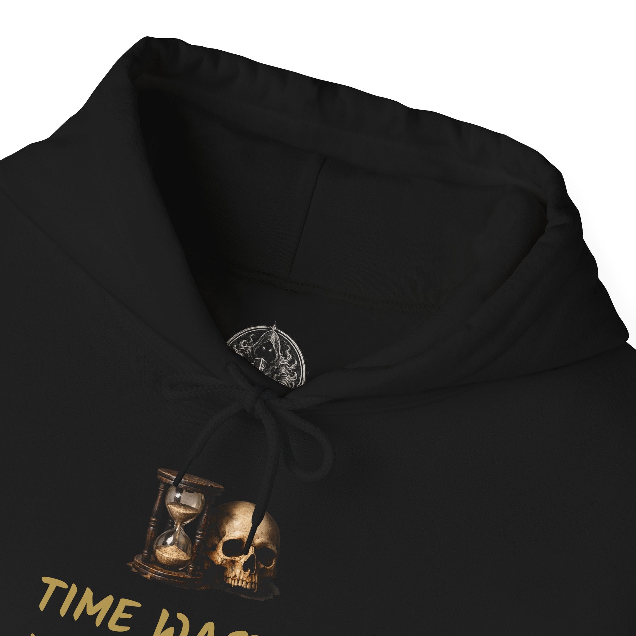 Premium Motorcycle Hoodie - "Time Wasted Is Time Lost" Skull & Crossbones Biker Pullover