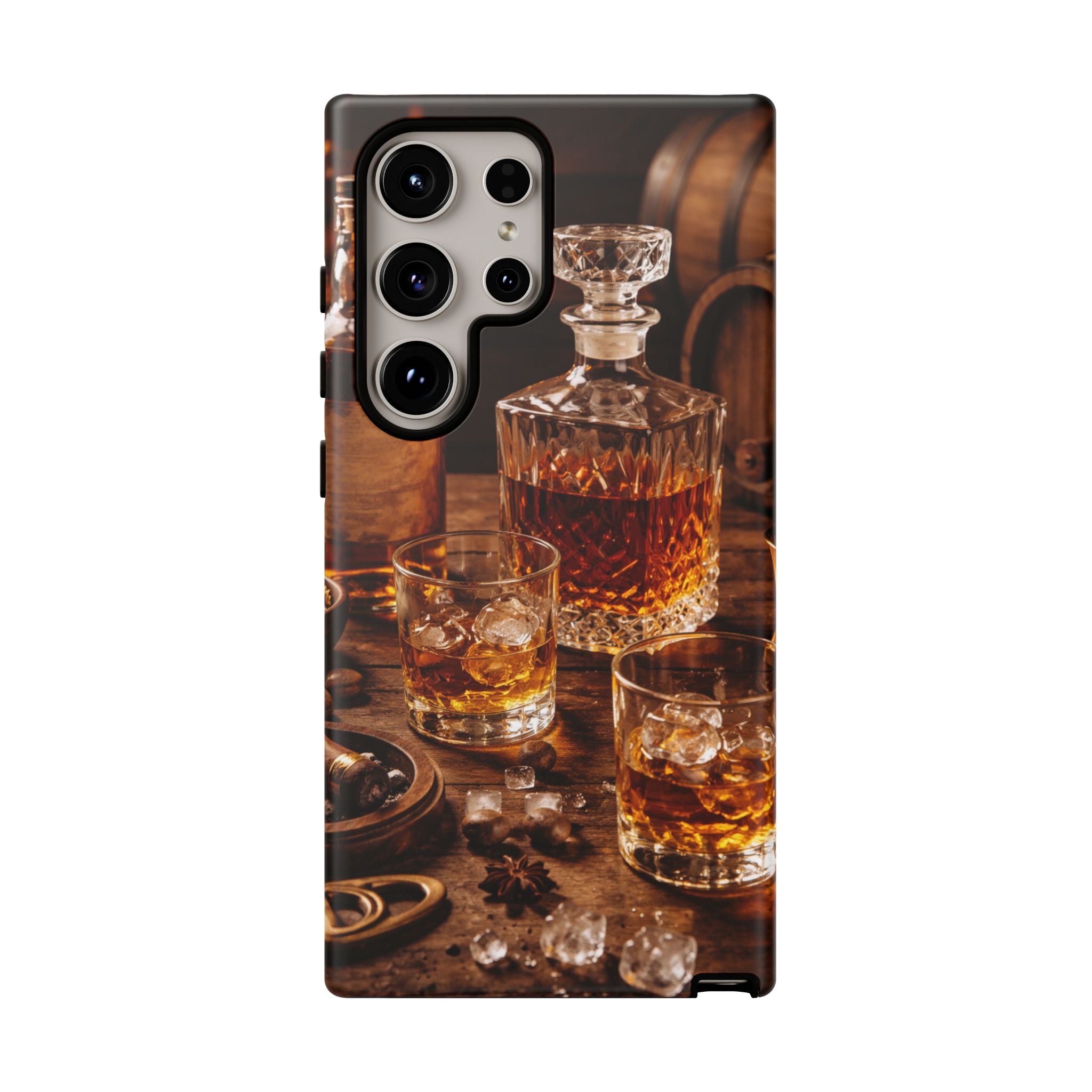 Whiskey Decanter Phone Case — Vintage Bar Spirits Protective Tough Case