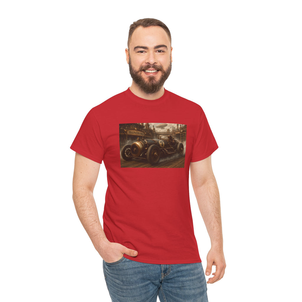 Steampunk Racecar Tee — Classic Antique Car Graphic T-Shirt
