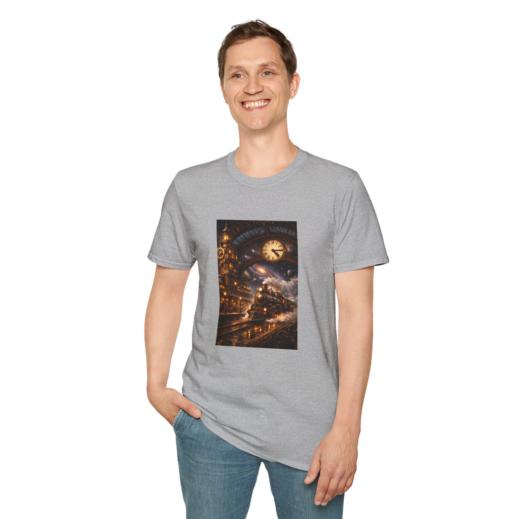 Steampunk Train T-Shirt — Steampunk Nightscape Tee