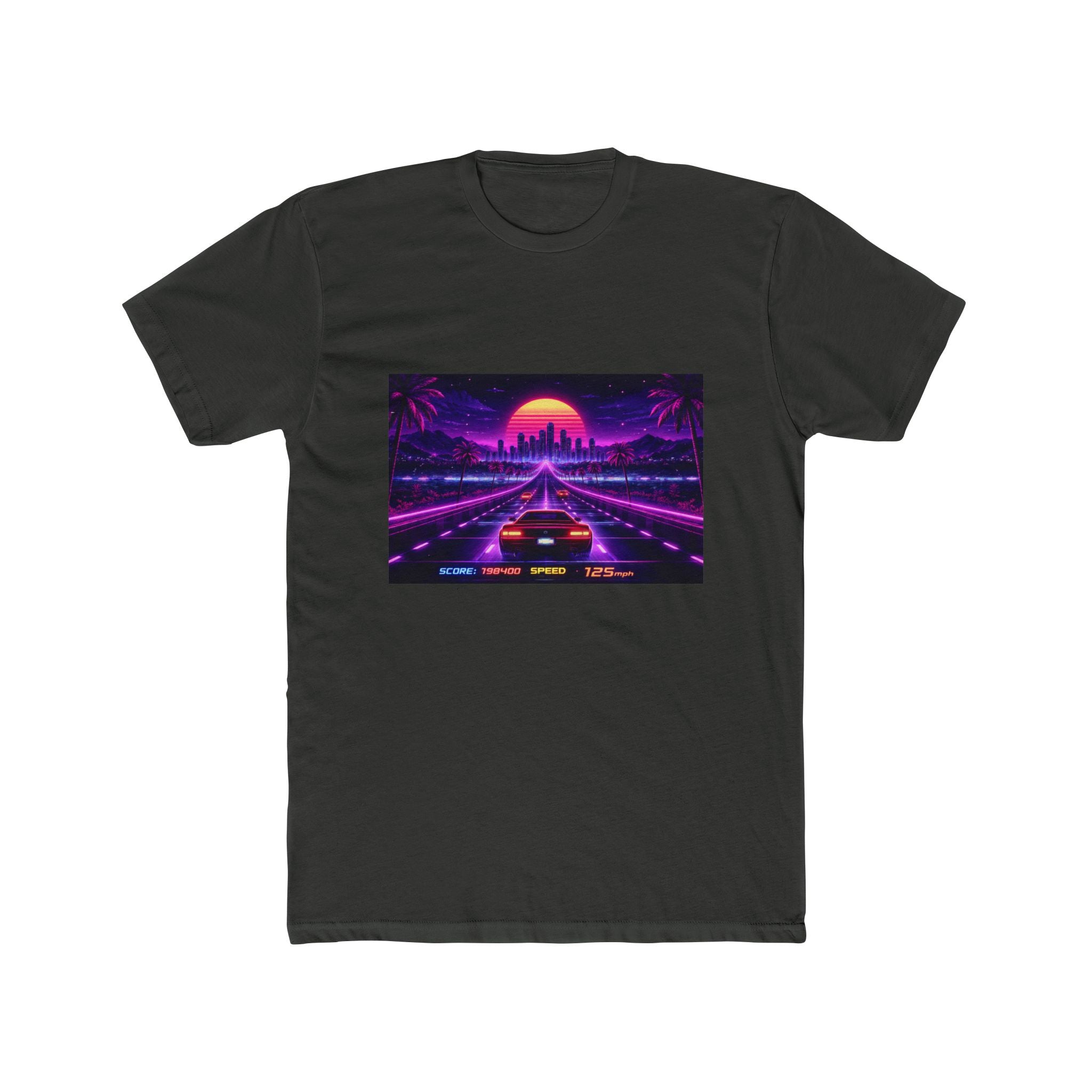 Retro Sunset Drive T‑Shirt — Vaporwave 80s Synthwave Graphic Tee