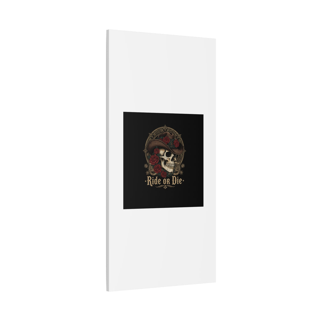 Ride or Die Skull Canvas | Western Skull Art, Gothic Americana