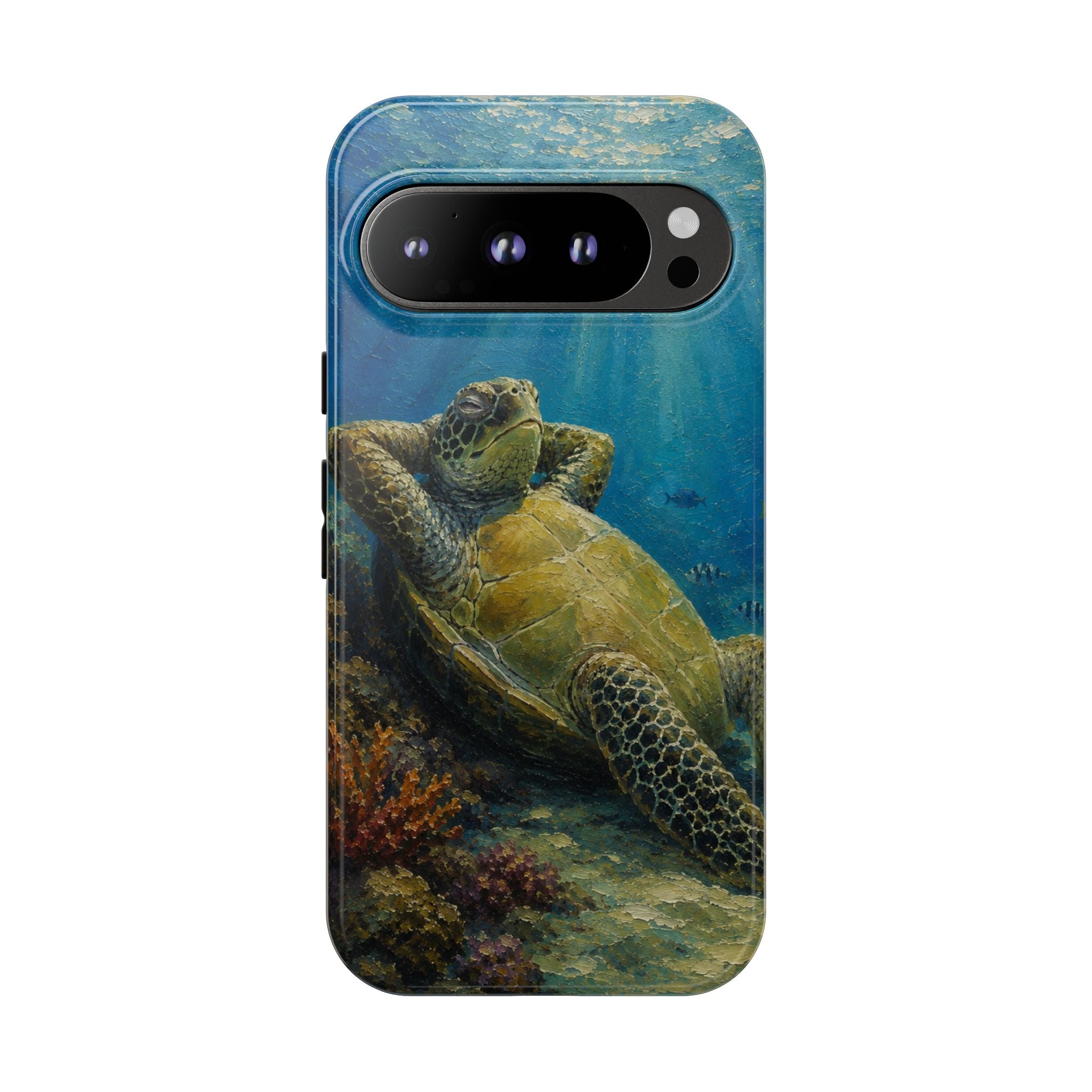 Sea Turtle Relaxation Phone Case — Ocean Underwater Art Protective Tough Case