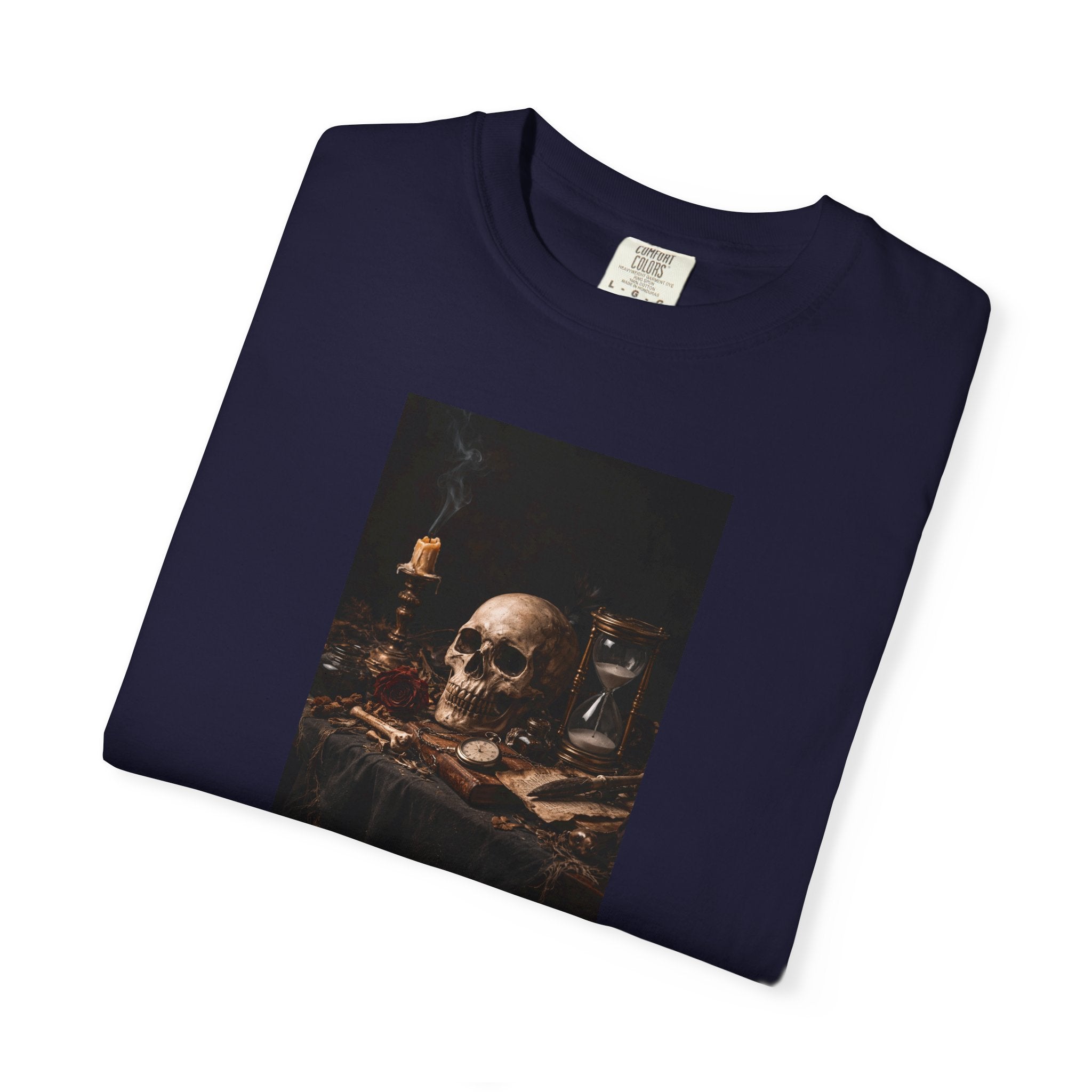 Memento Mori Skull T-Shirt — Vintage Vanitas Art Tee