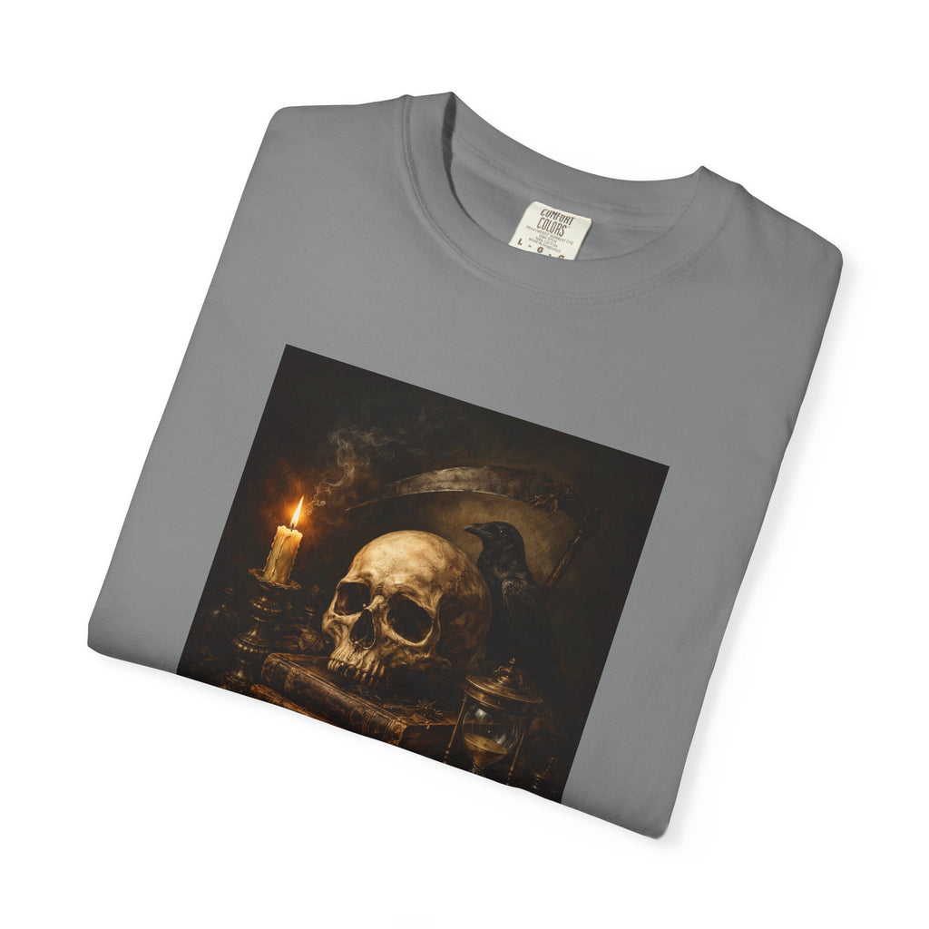 Skull & Candle - Memento Mori T-Shirt — Vintage Vanitas Art Tee