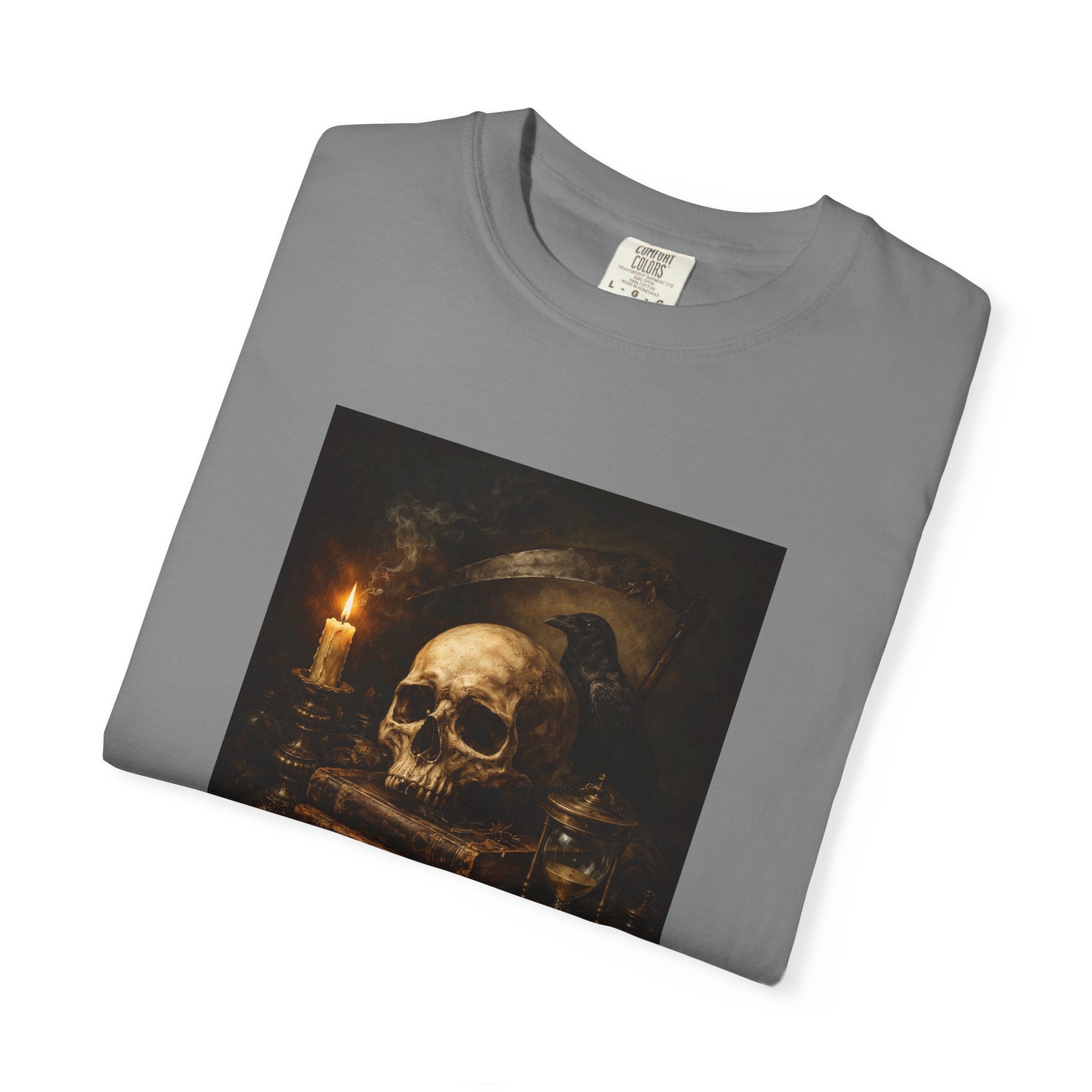 Skull & Candle - Memento Mori T-Shirt — Vintage Vanitas Art Tee