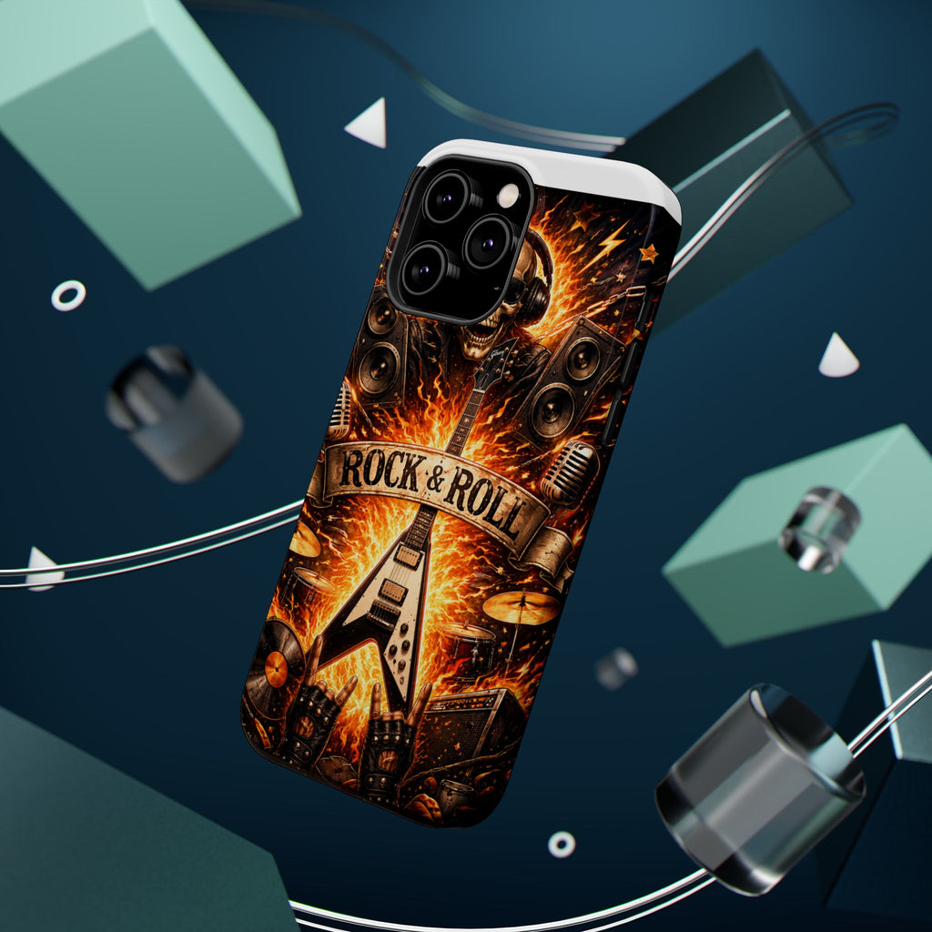 Rock & Roll Skull Guitar Phone Case — Magnetic Impact-Resistant