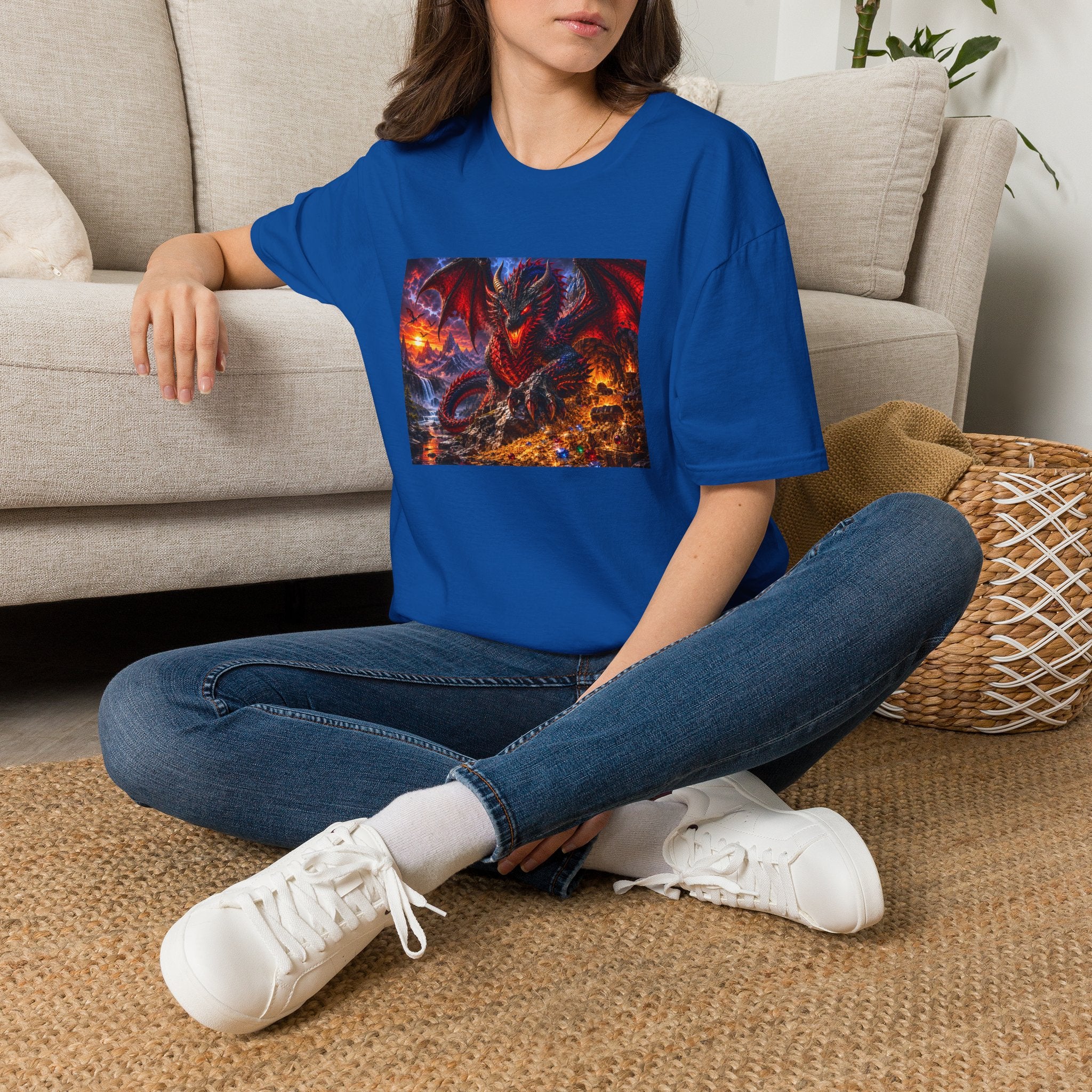 Dragon Guard T-Shirt — Epic Red Dragon Fantasy Art Tee