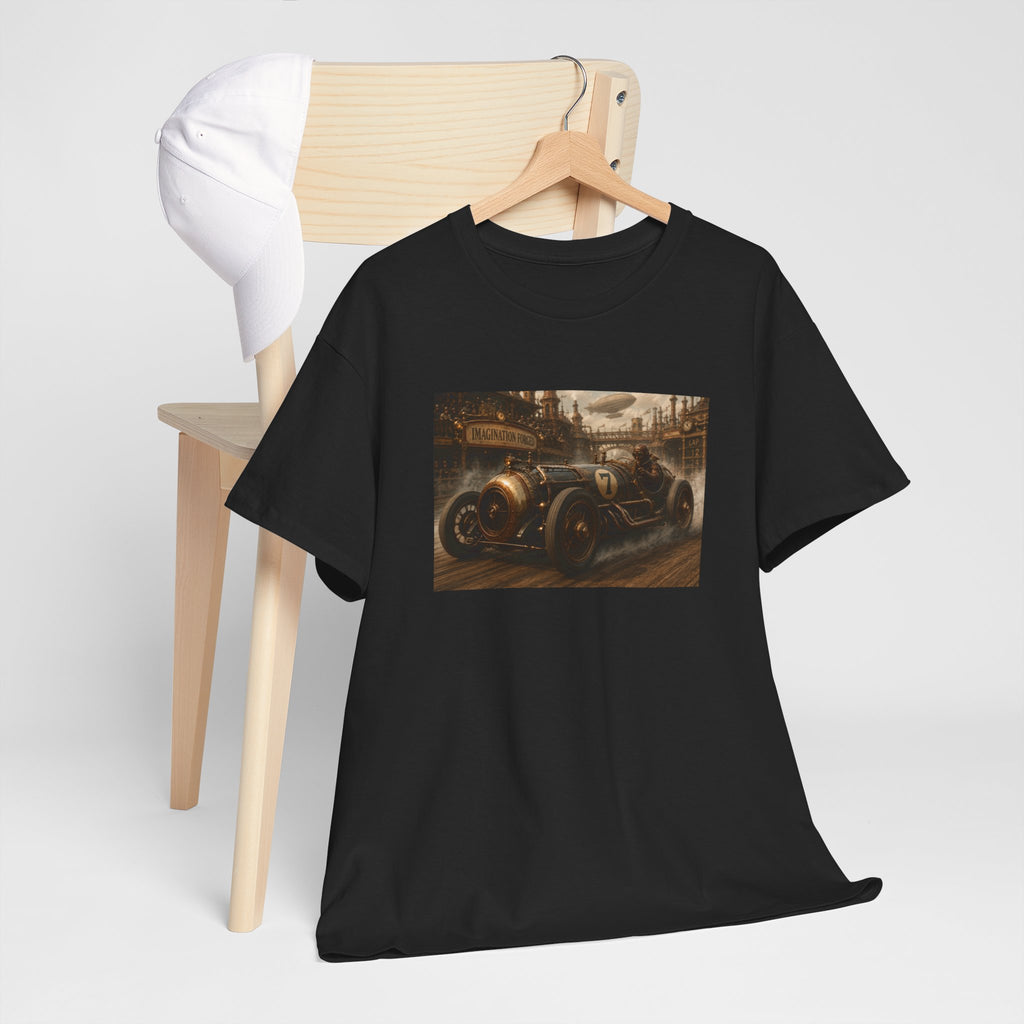 Steampunk Racecar Tee — Classic Antique Car Graphic T-Shirt