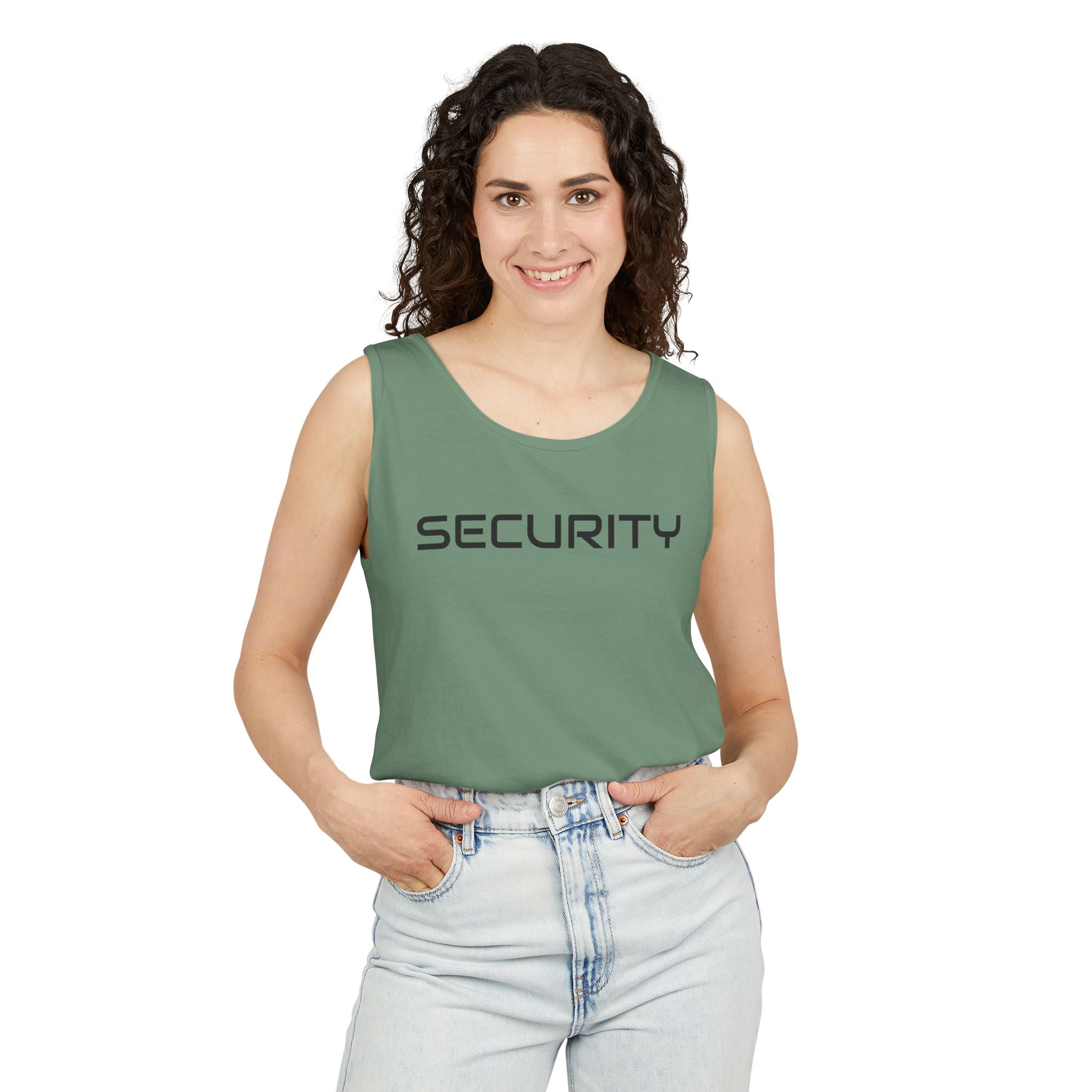 SECURITY Graphic Tank Top — Bold 'SECURITY' Streetwear Muscle Tee