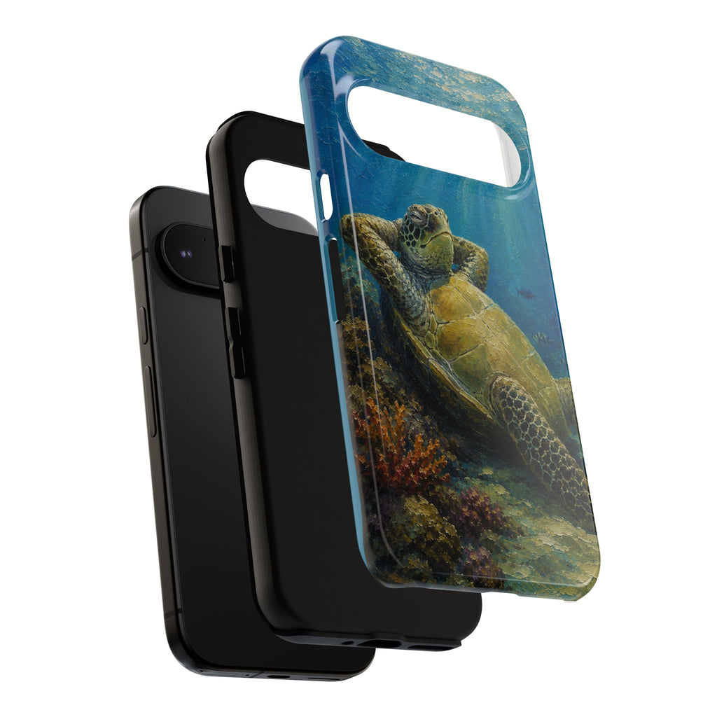 Sea Turtle Relaxation Phone Case — Ocean Underwater Art Protective Tough Case