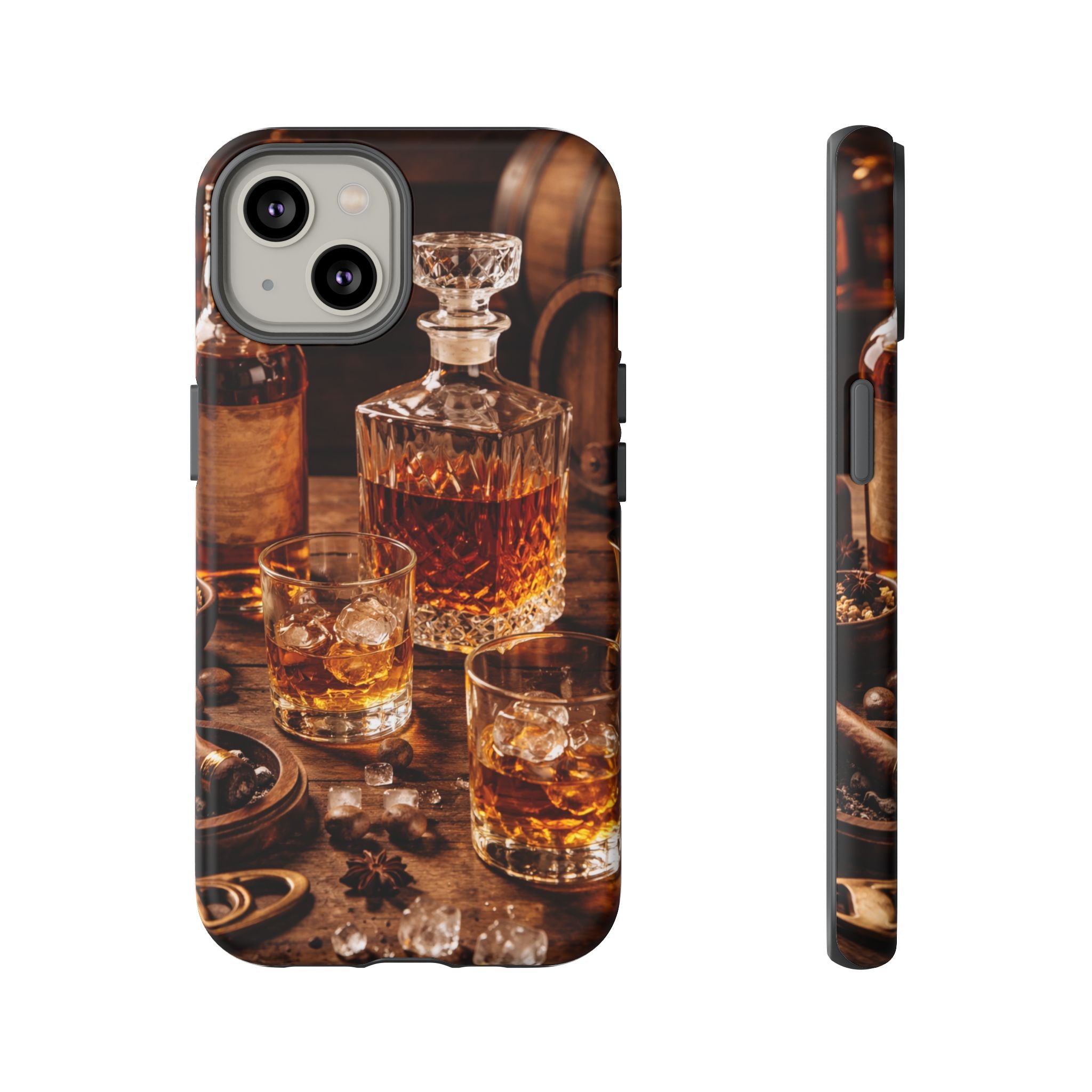 Whiskey Decanter Phone Case — Vintage Bar Spirits Protective Tough Case