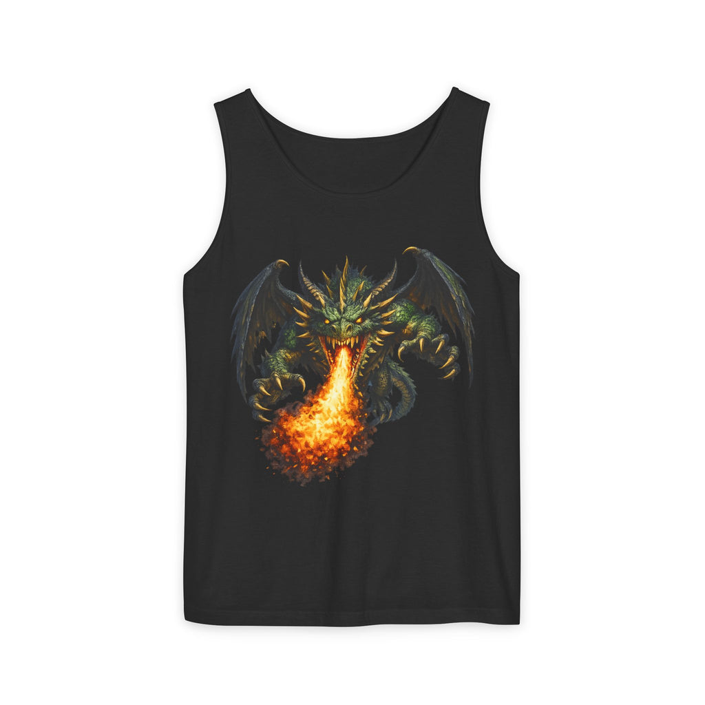 Dragon Fire Tank Top — Flaming Dragon Graphic Tank