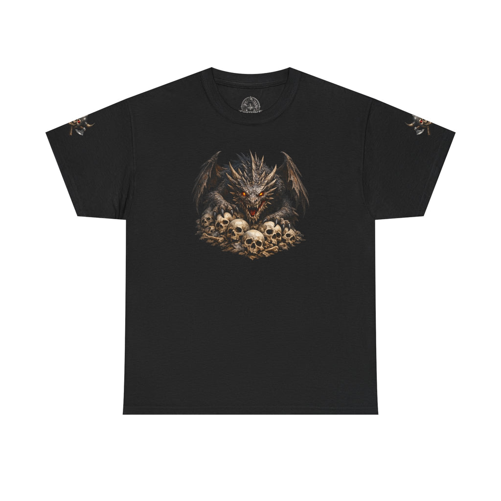 Premium Dragon Skull T-Shirt — Dark Fantasy Graphic Tee for Gothic & Metal Fans