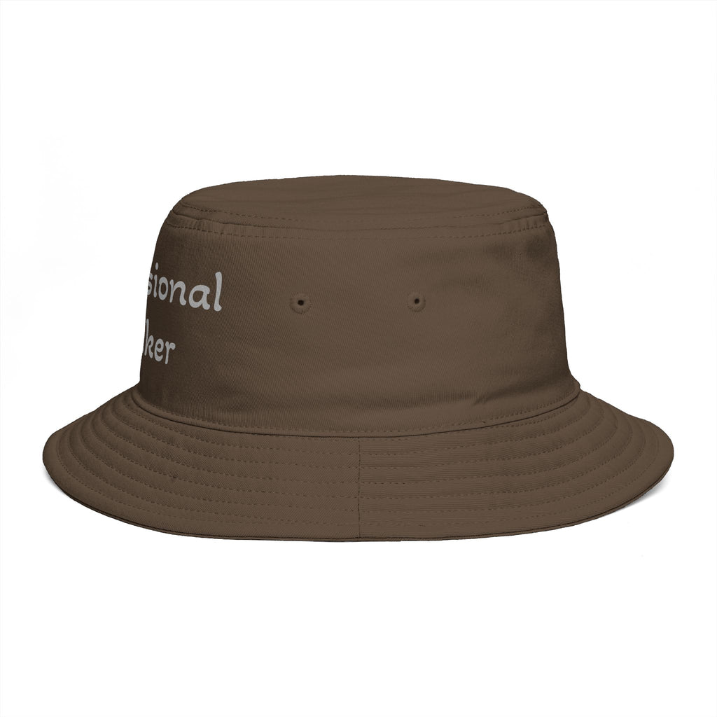 Professional Slacker Bucket Hat — Funny Casual Brim Hat for Laid-Back Style