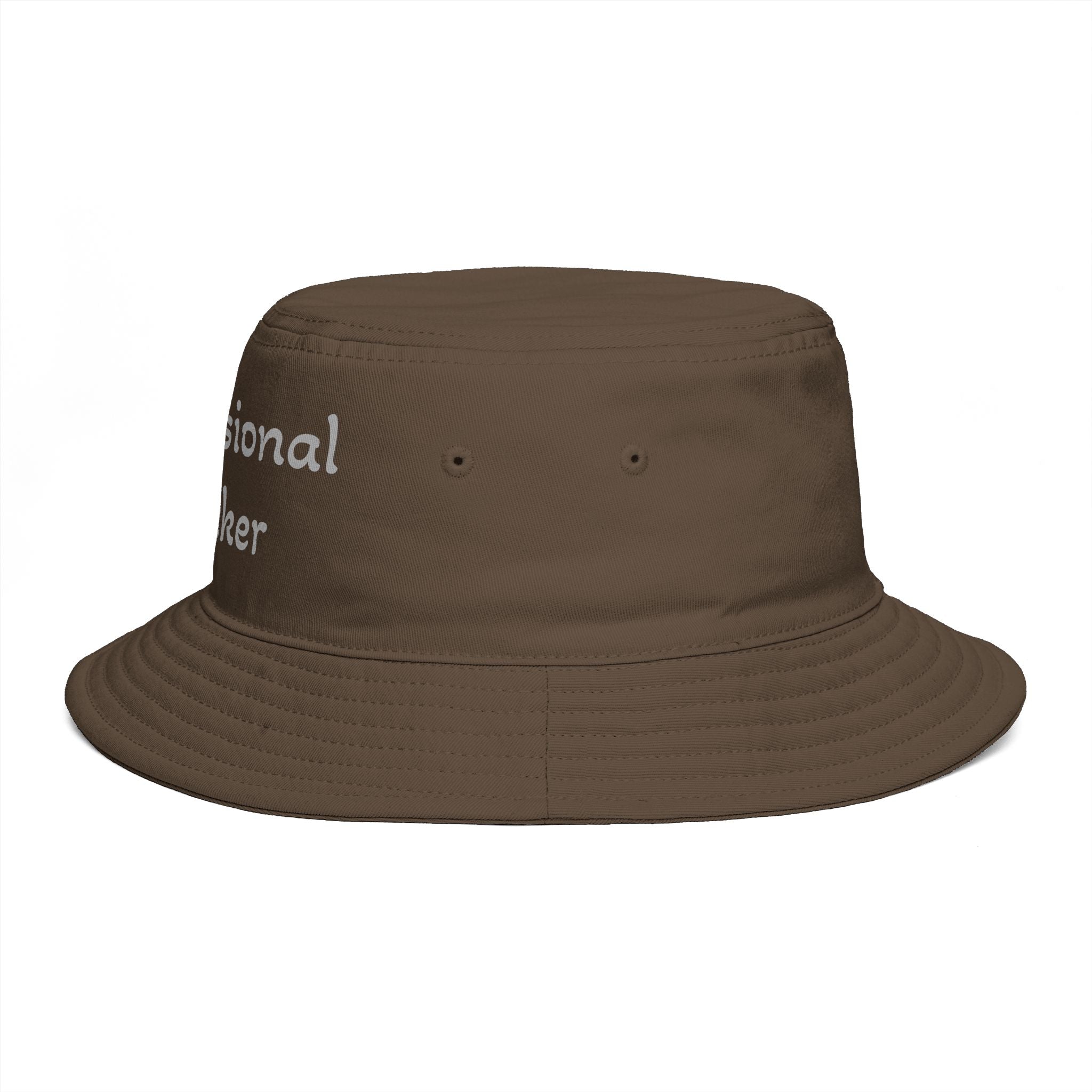 Professional Slacker Bucket Hat — Funny Casual Brim Hat for Laid-Back Style