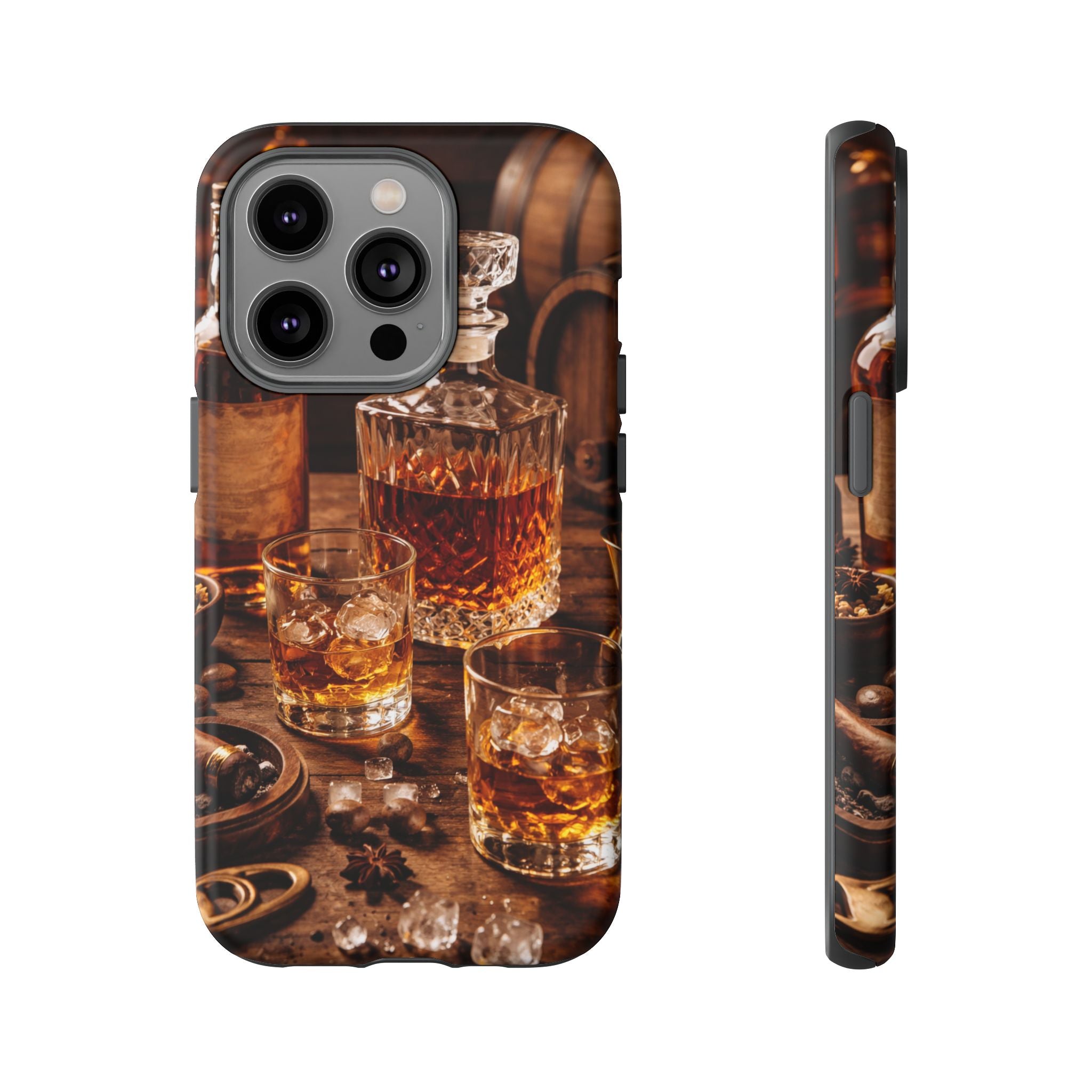 Whiskey Decanter Phone Case — Vintage Bar Spirits Protective Tough Case