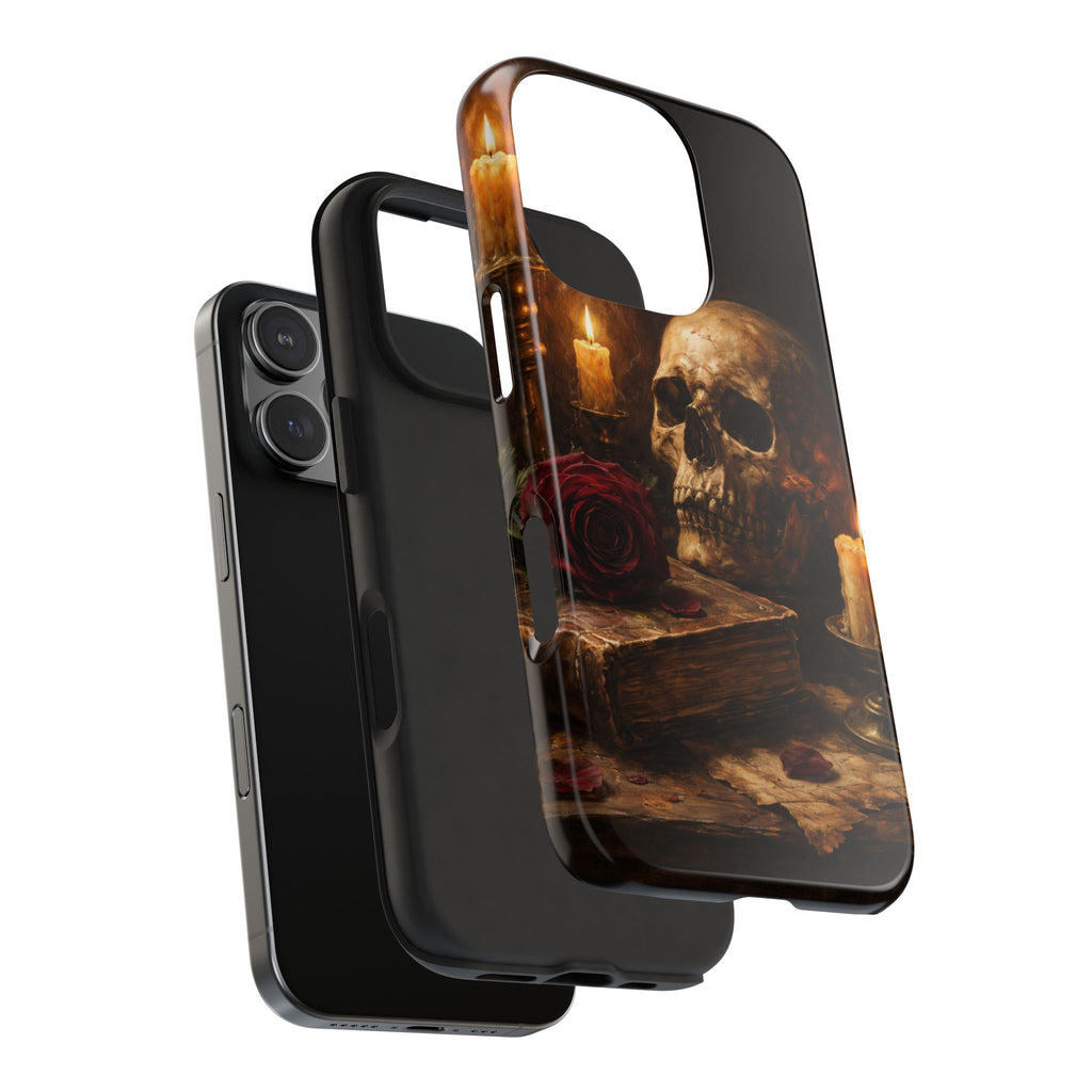 Skull & Candle Tough Phone Case — Memento Mori Protective Cover