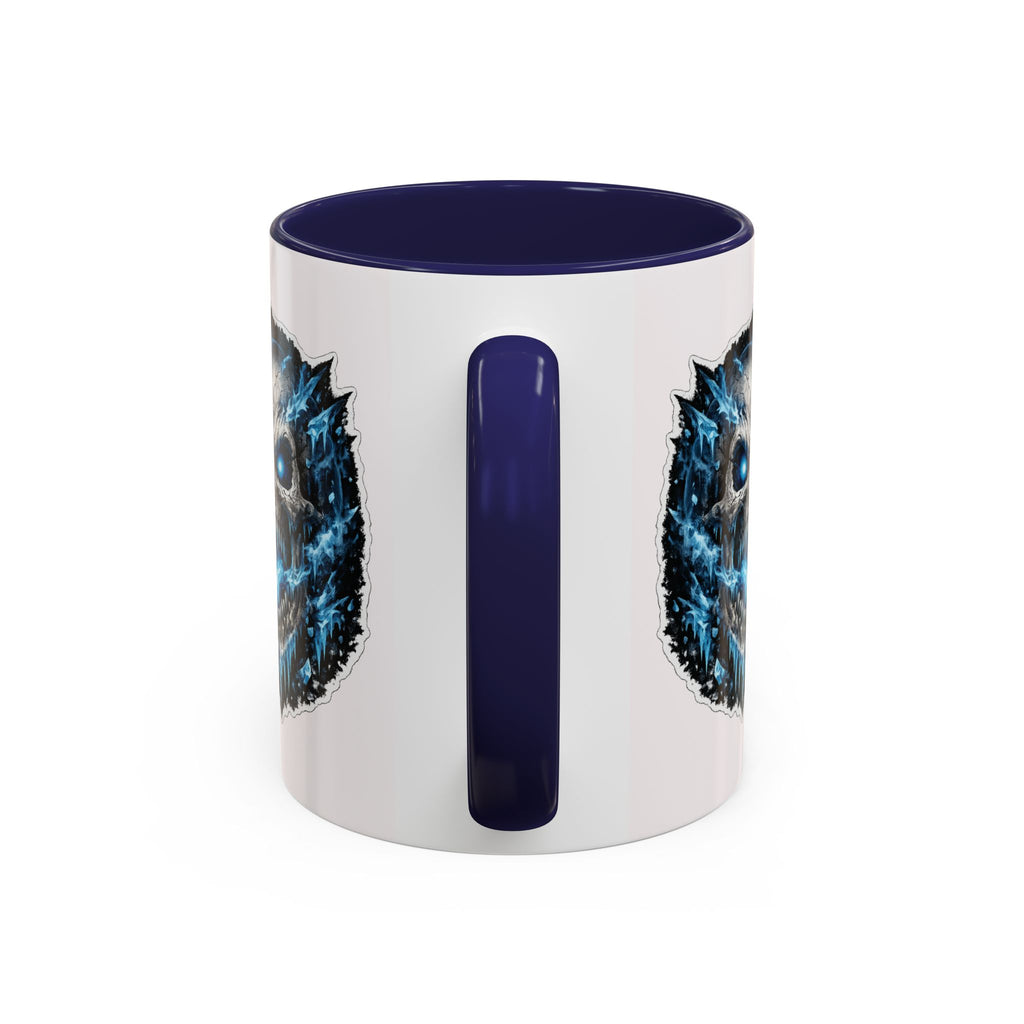 Blue Lightning Skull Accent Coffee Mug – Gothic Horror Coffee Cup (11/15oz)