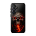 Flaming Skull Tough Case — Heavy-Duty Phone Case with Red-Eye Skull Design