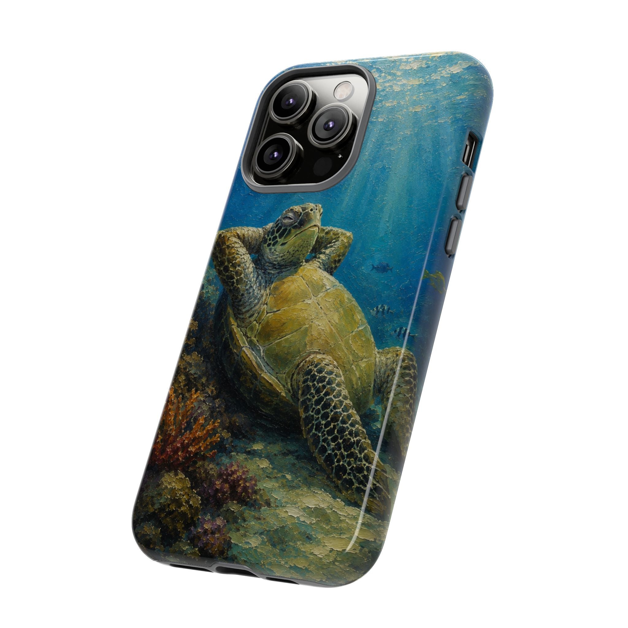Sea Turtle Relaxation Phone Case — Ocean Underwater Art Protective Tough Case