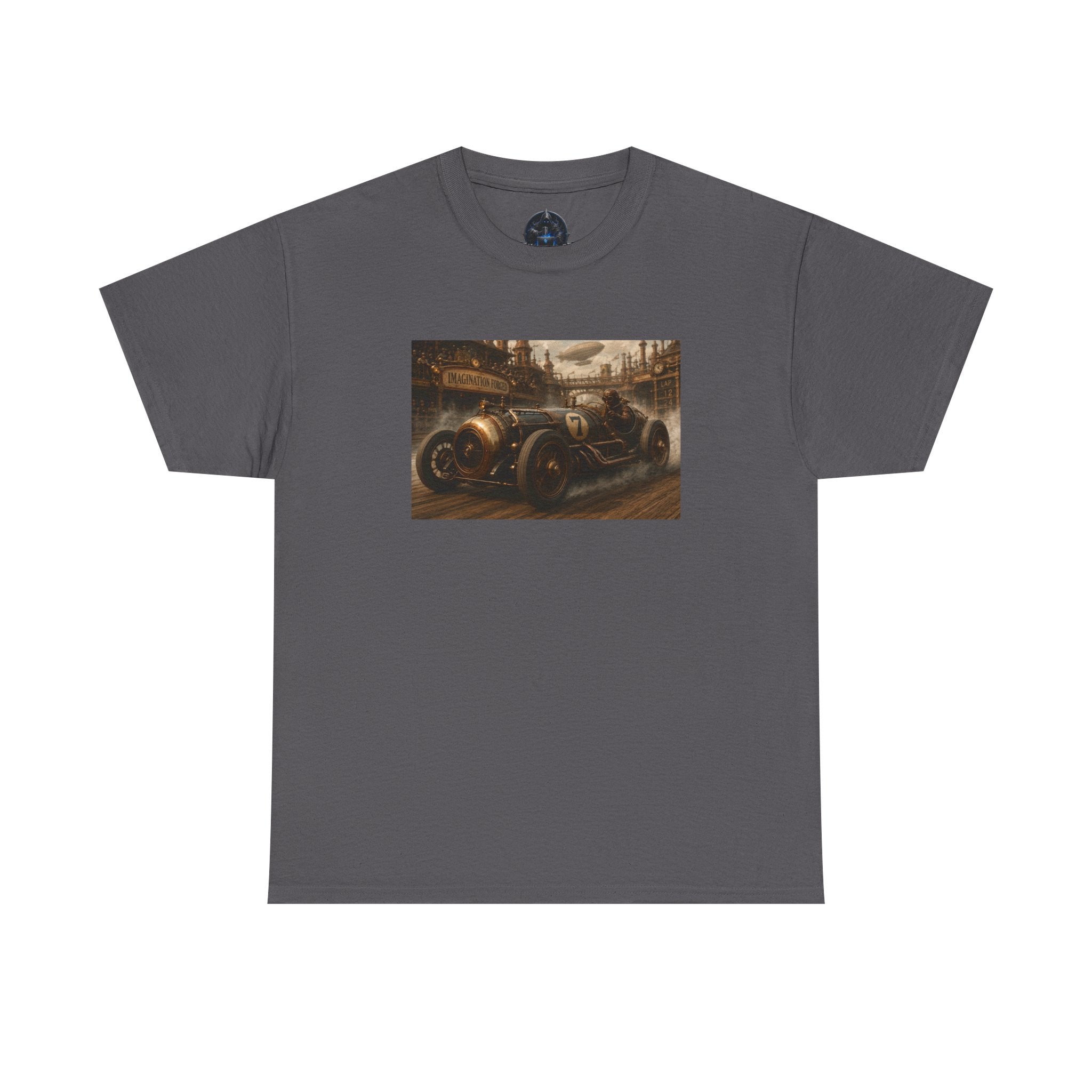 Steampunk Racecar Tee — Classic Antique Car Graphic T-Shirt