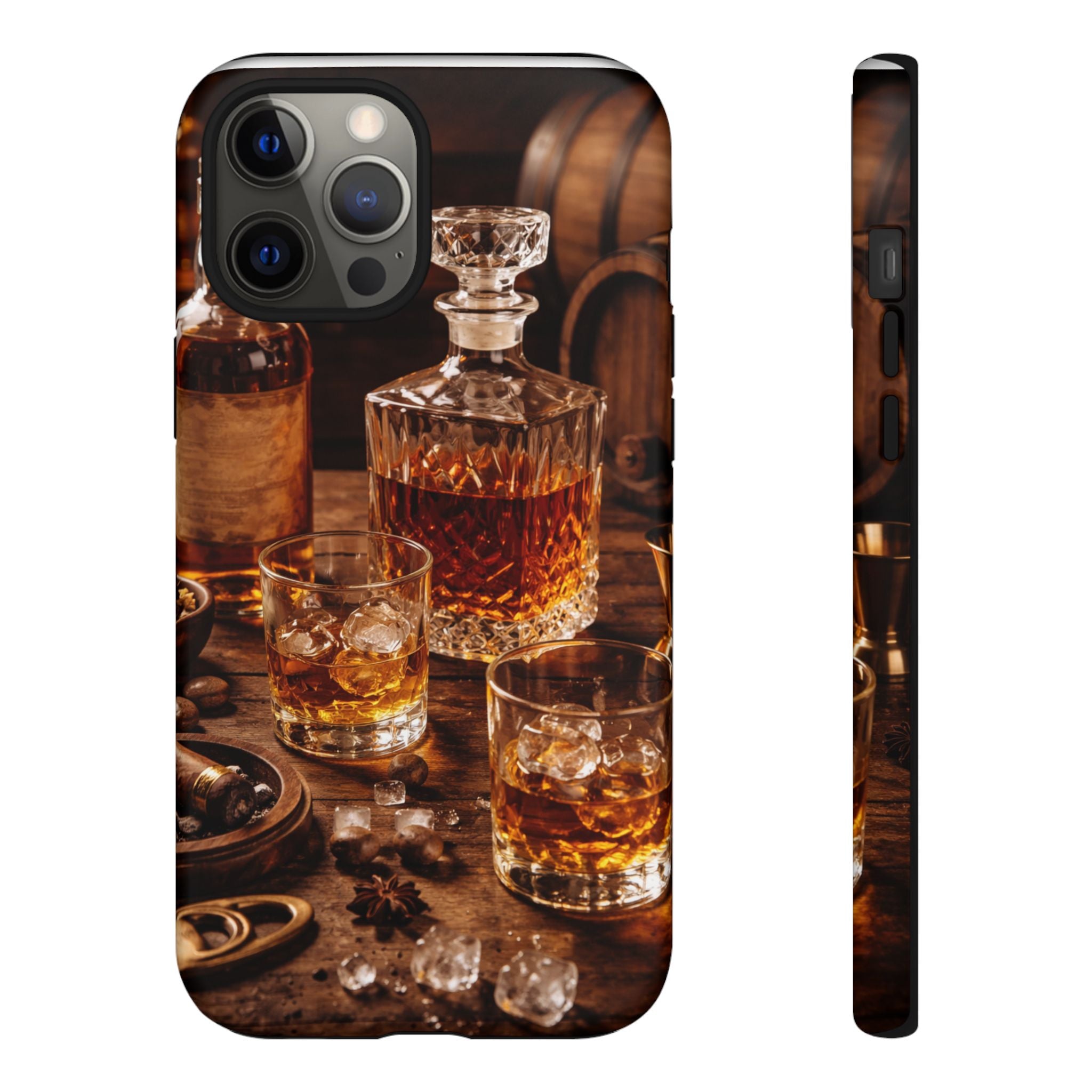 Whiskey Decanter Phone Case — Vintage Bar Spirits Protective Tough Case