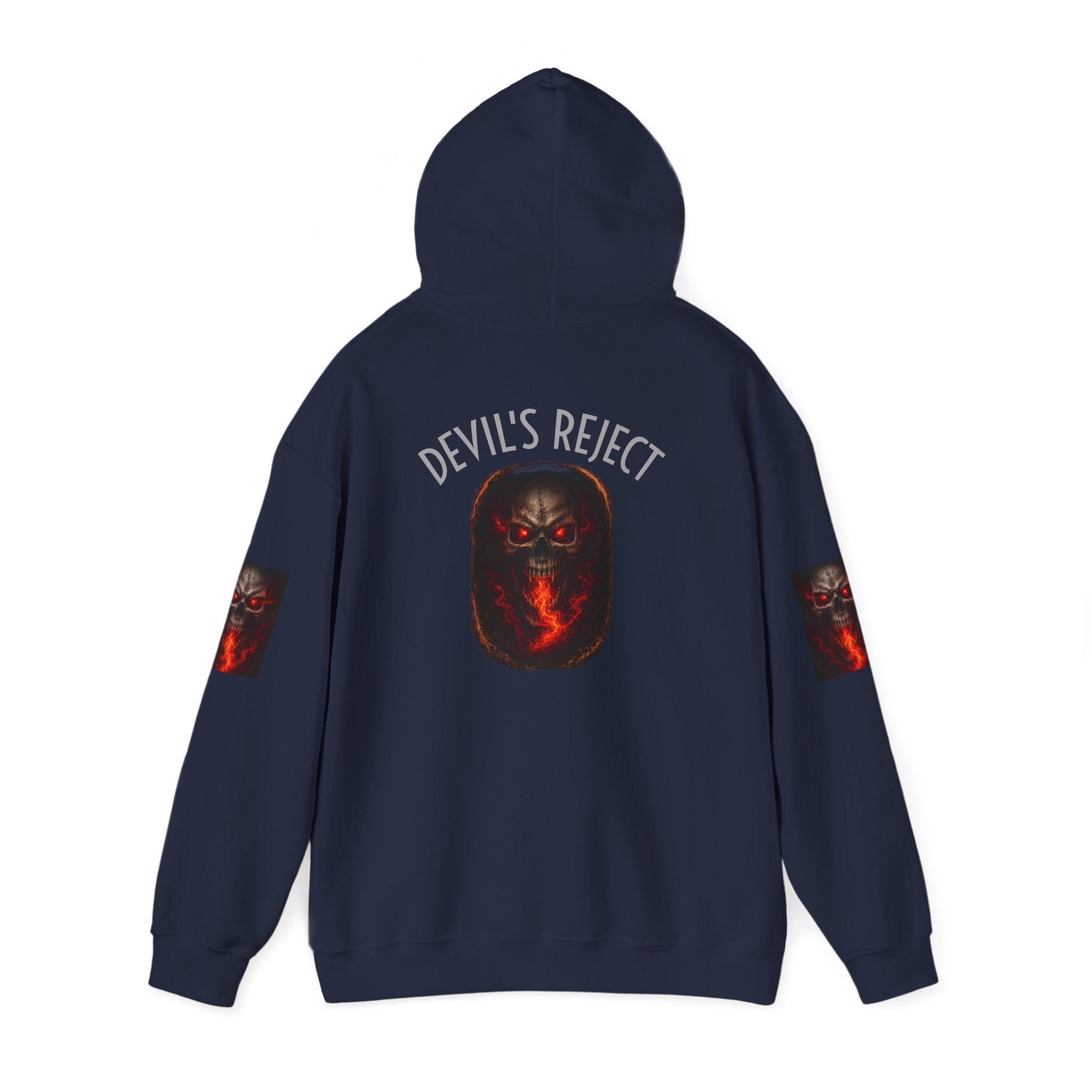 Devil's Reject Hoodie — Fiery Skull Graphic Pullover