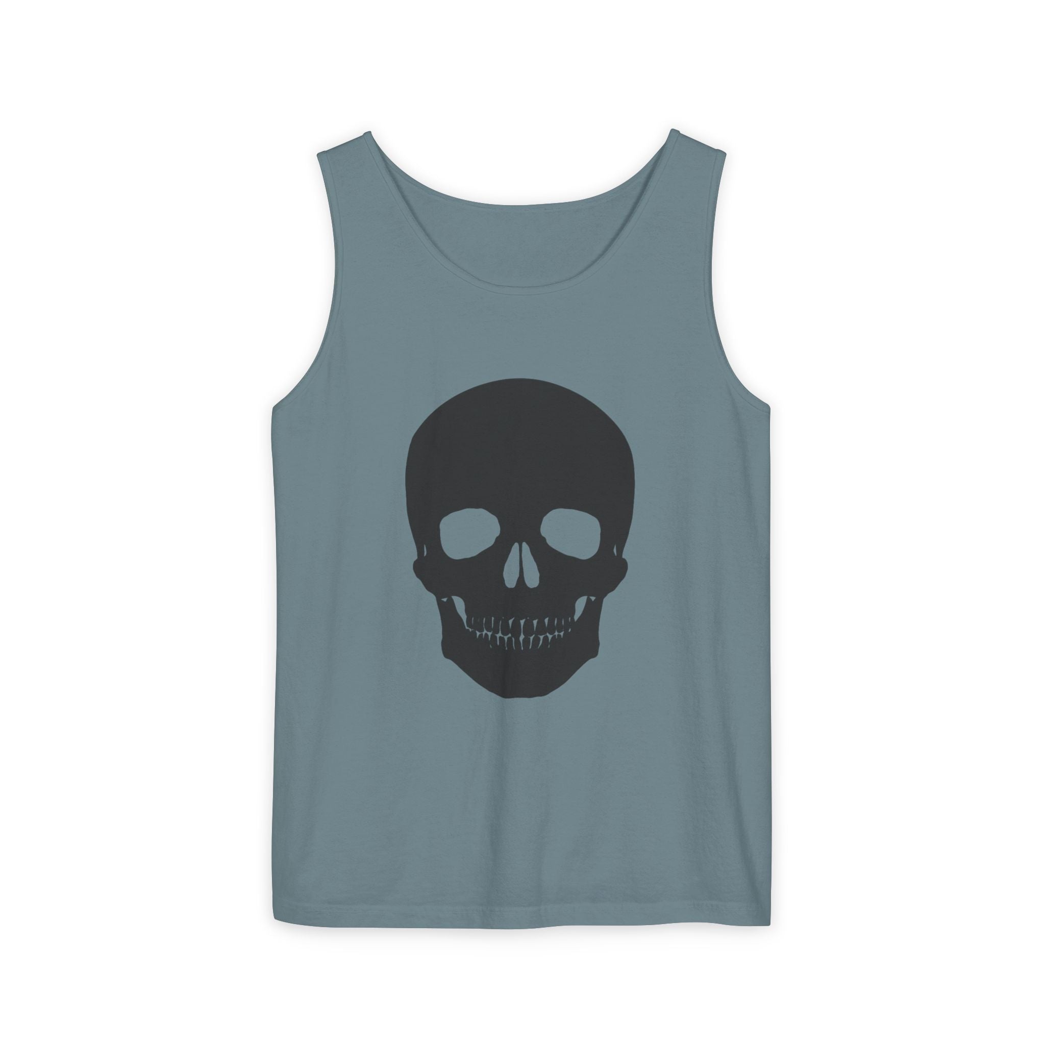 Skull Graphic Tank Top — Bold Black Skull Summer Vest