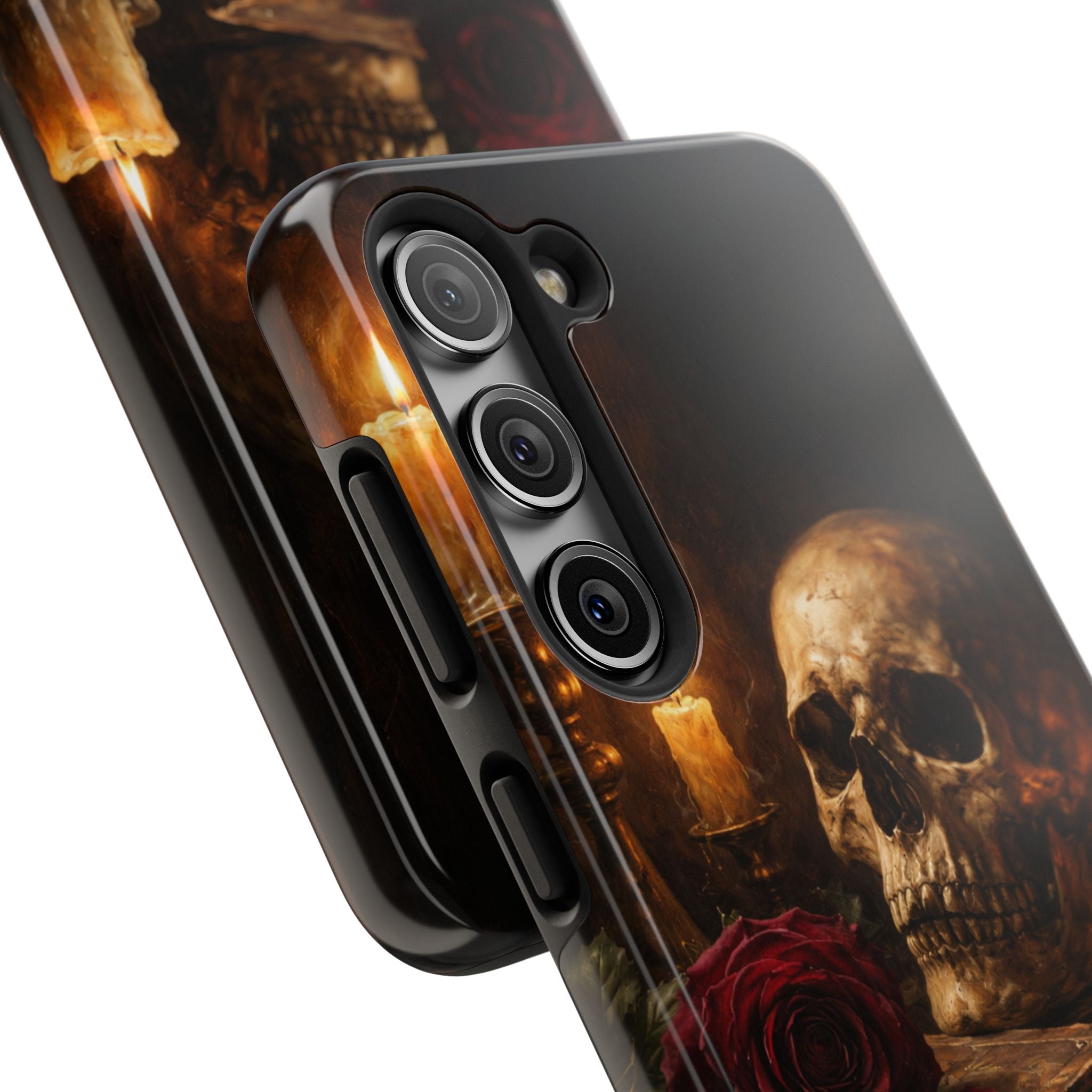 Skull & Candle Tough Phone Case — Memento Mori Protective Cover
