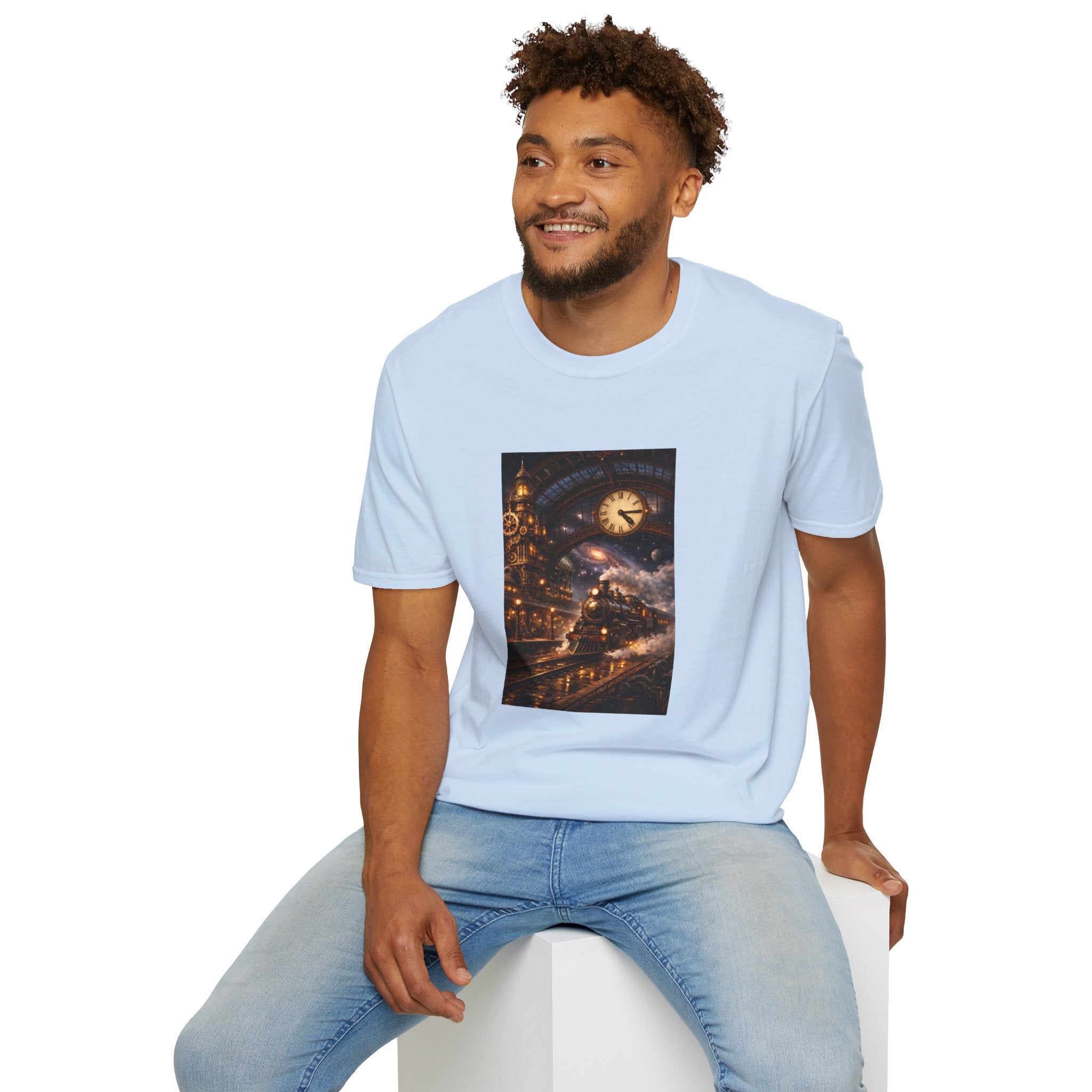 Steampunk Train T-Shirt — Steampunk Nightscape Tee