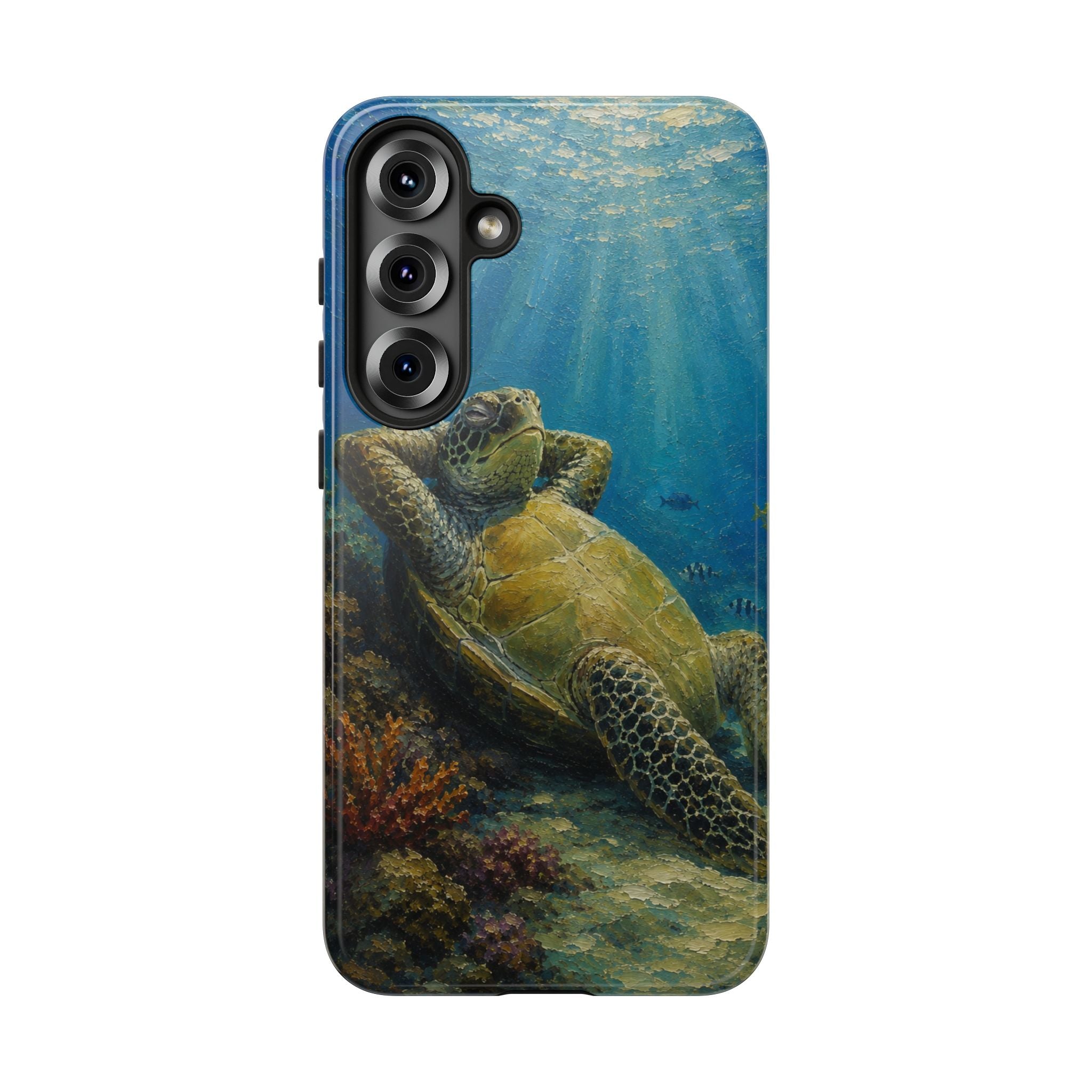 Sea Turtle Relaxation Phone Case — Ocean Underwater Art Protective Tough Case