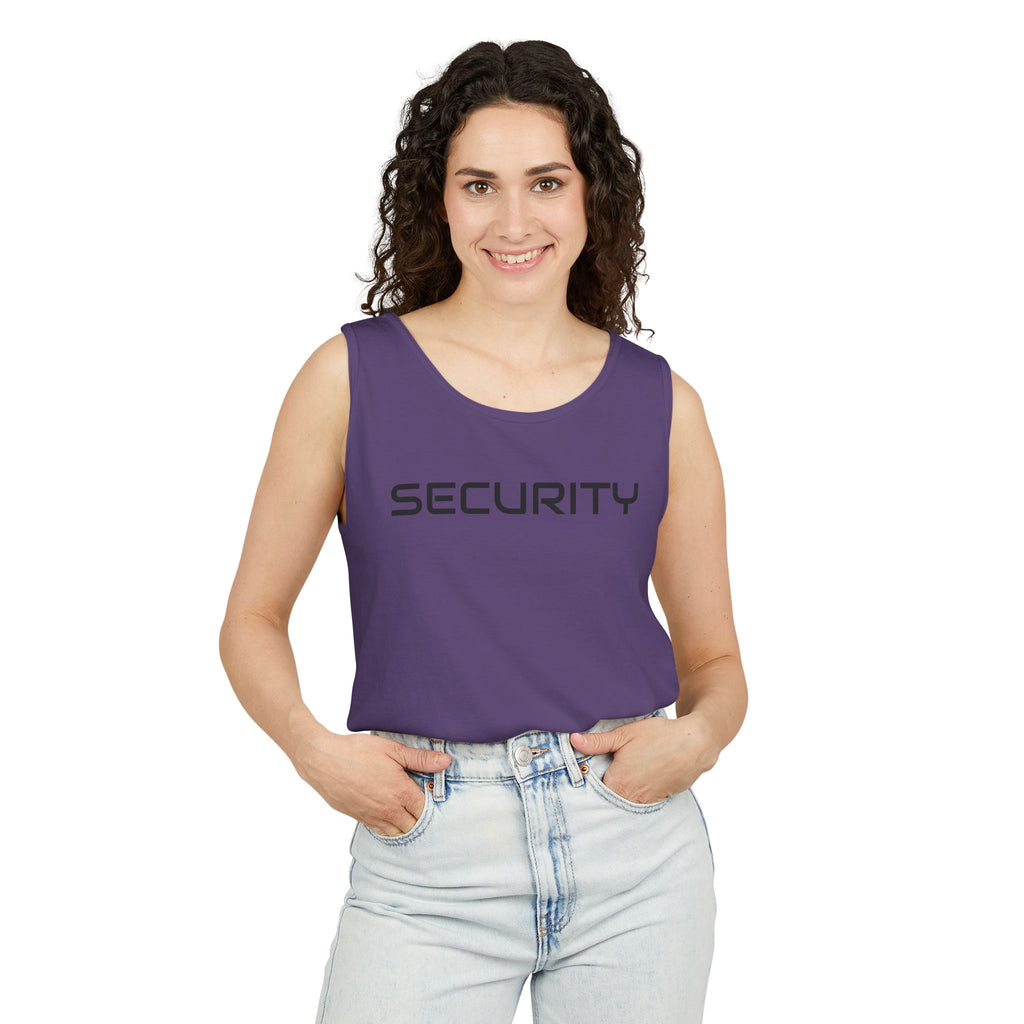 SECURITY Graphic Tank Top — Bold 'SECURITY' Streetwear Muscle Tee